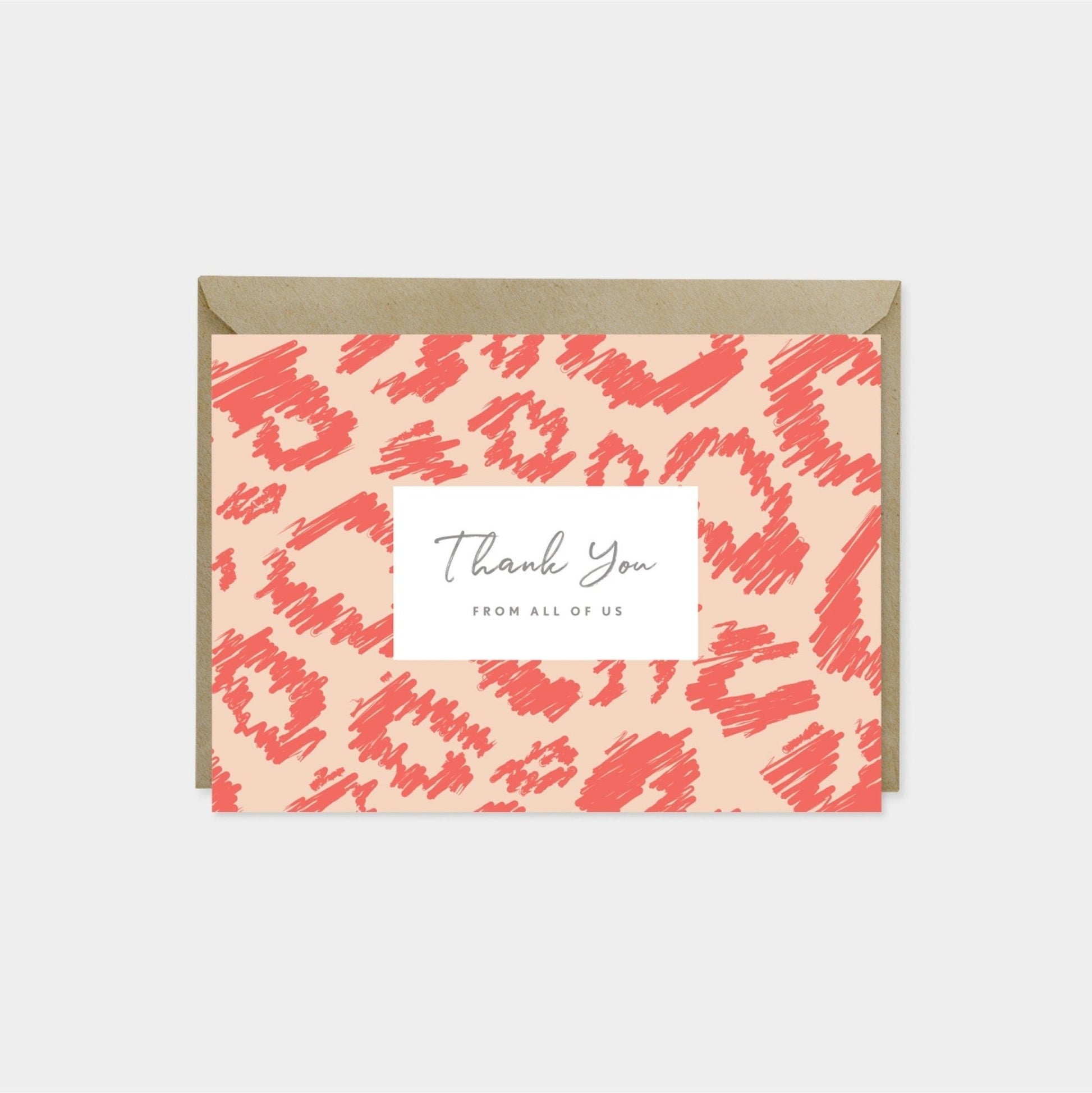 Leopard Print Thank You Card II,-Greeting & Note Cards-The Design Craft