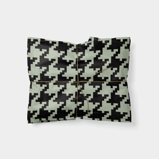 Lichen Green Oversized Houndstooth Gift