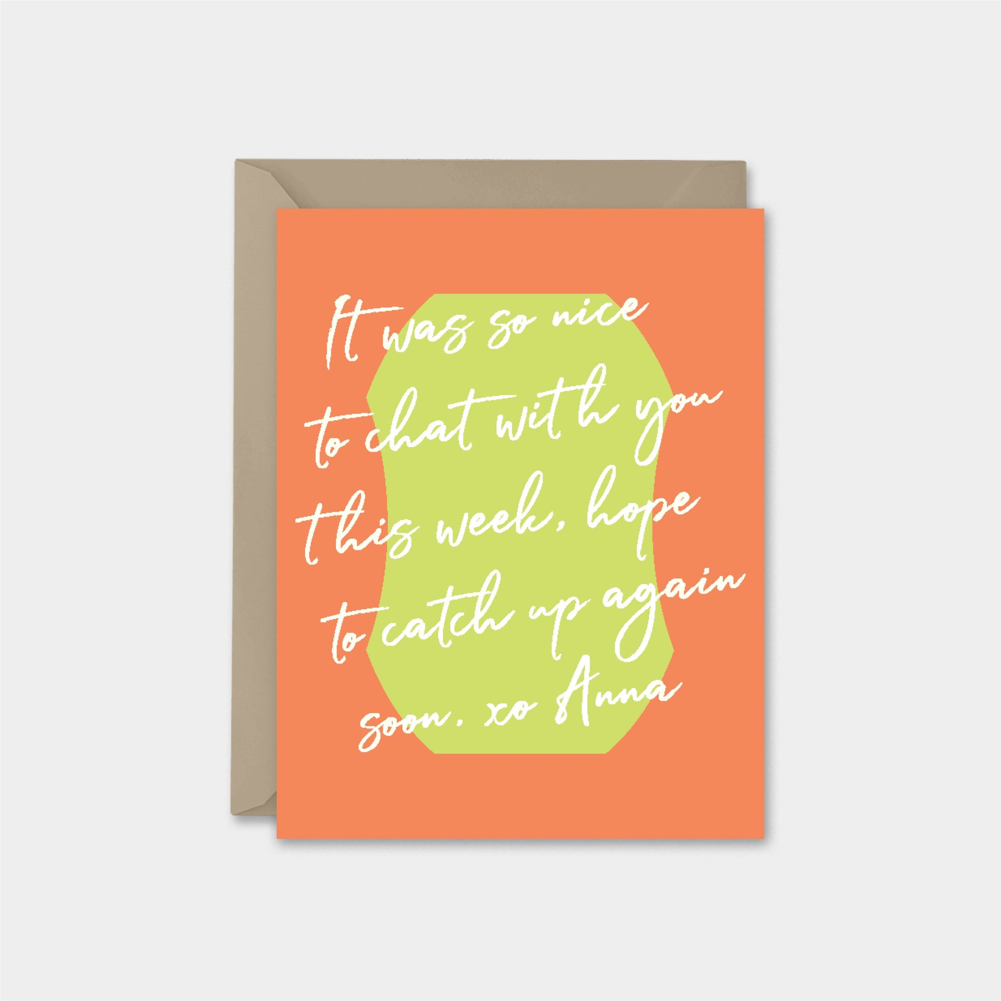 Lime & Orange Neo Shape Art Card