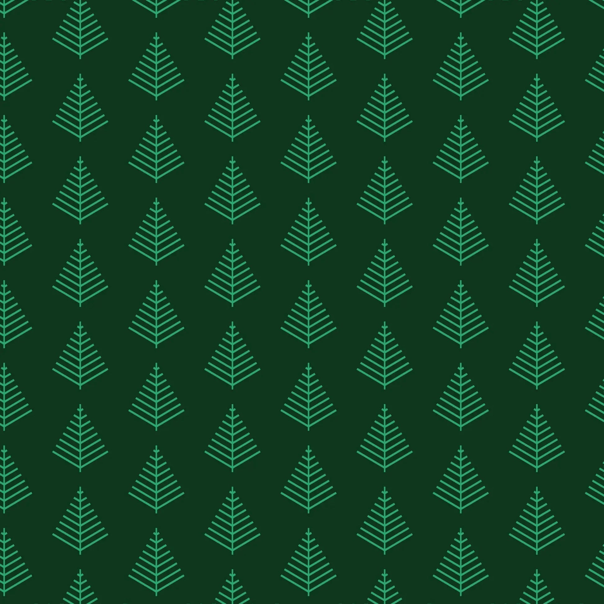 Line Art Tree Pattern Holiday Gift Wrap