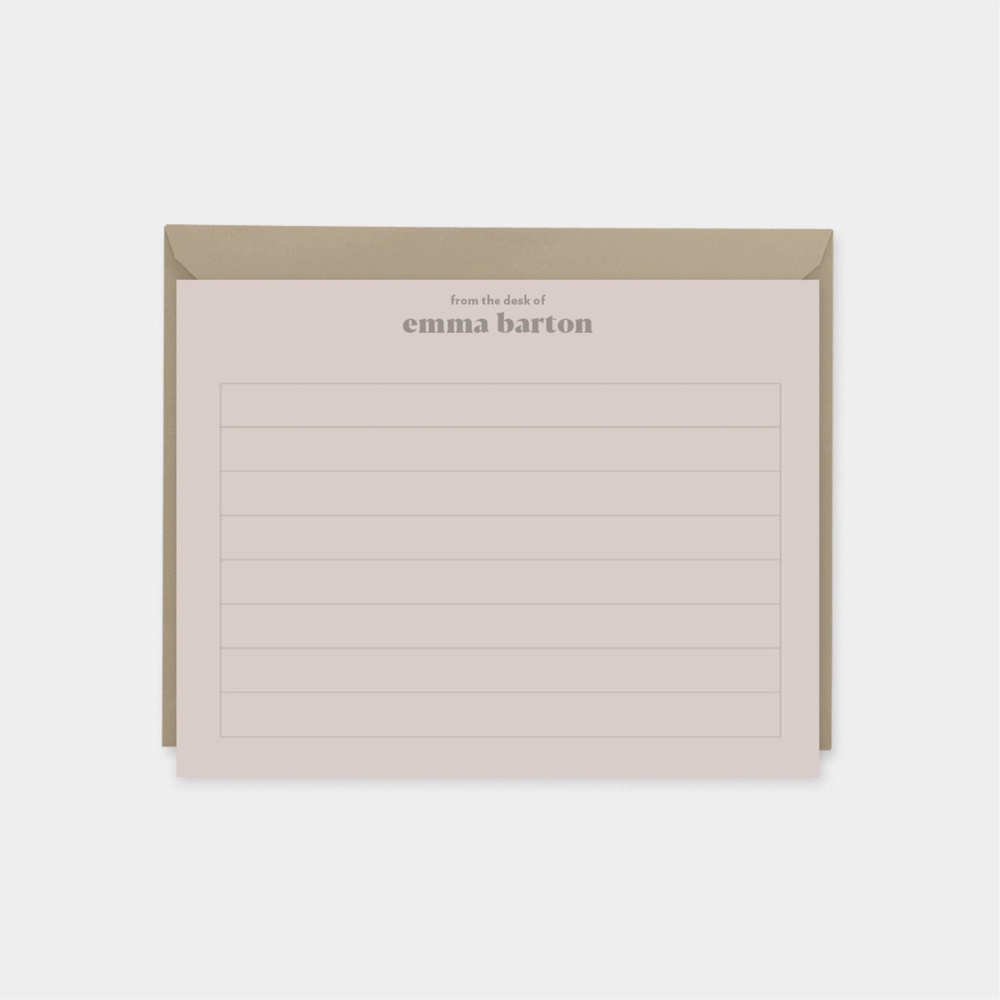 Lined Personalized Note Cards II, Modern-Greeting & Note Cards-The Design Craft