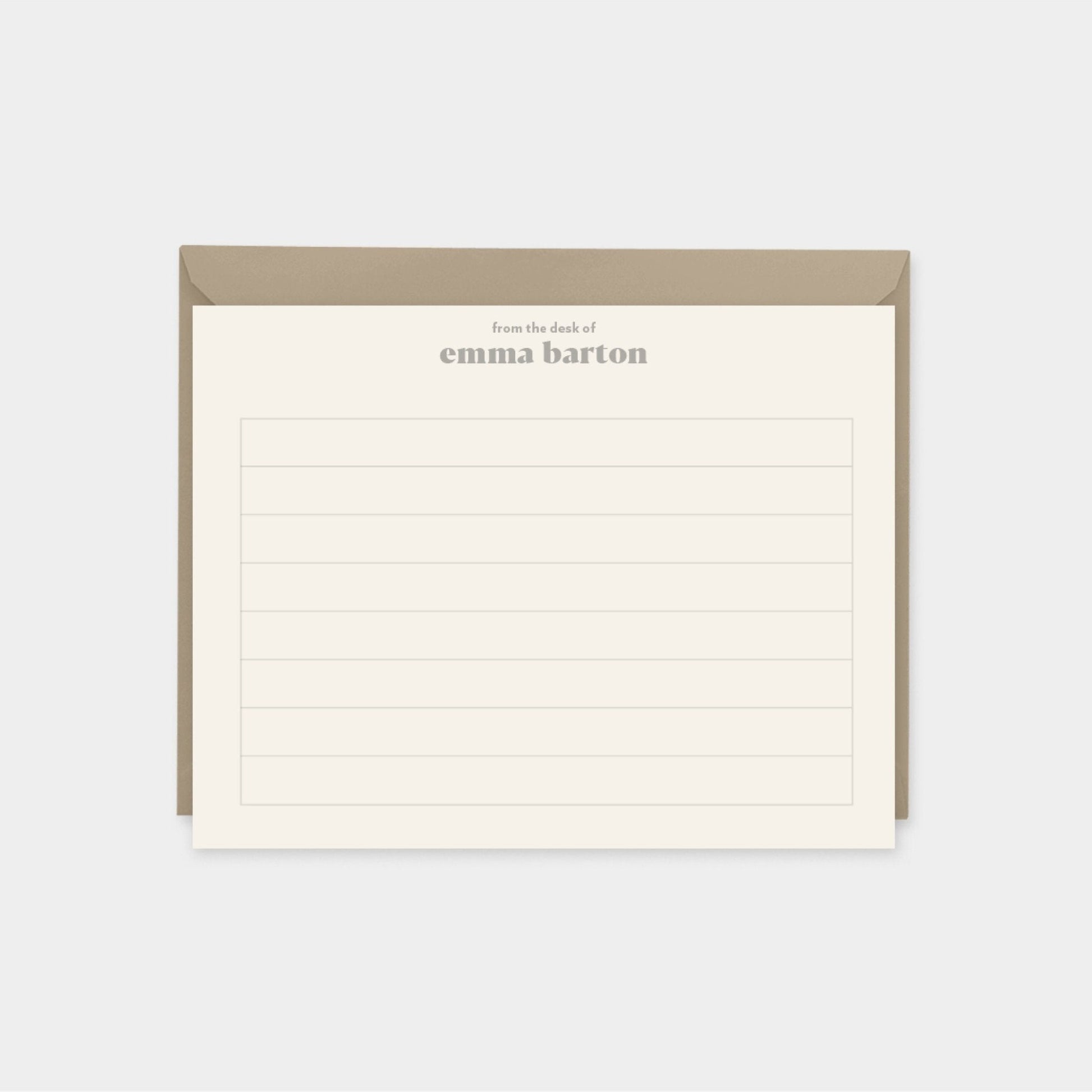 Lined Personalized Note Cards III,-Greeting & Note Cards-The Design Craft