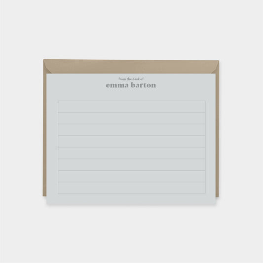 Lined Personalized Note Cards, Modern-Greeting & Note Cards-The Design Craft