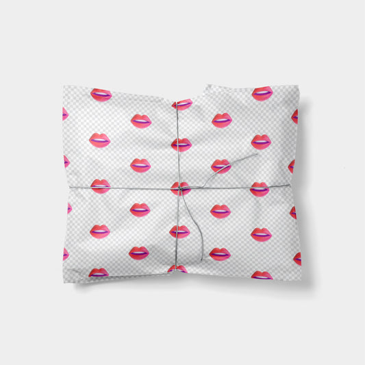 Lips Emoji Gift Wrap-Gift Wrapping-The Design Craft