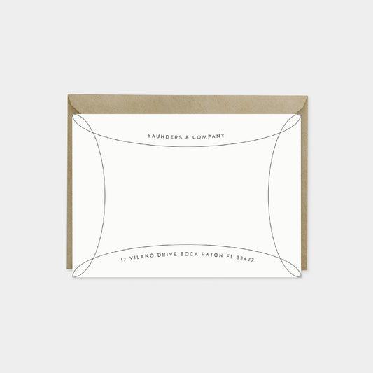 Loop Border Note Cards IX-Greeting & Note Cards-The Design Craft