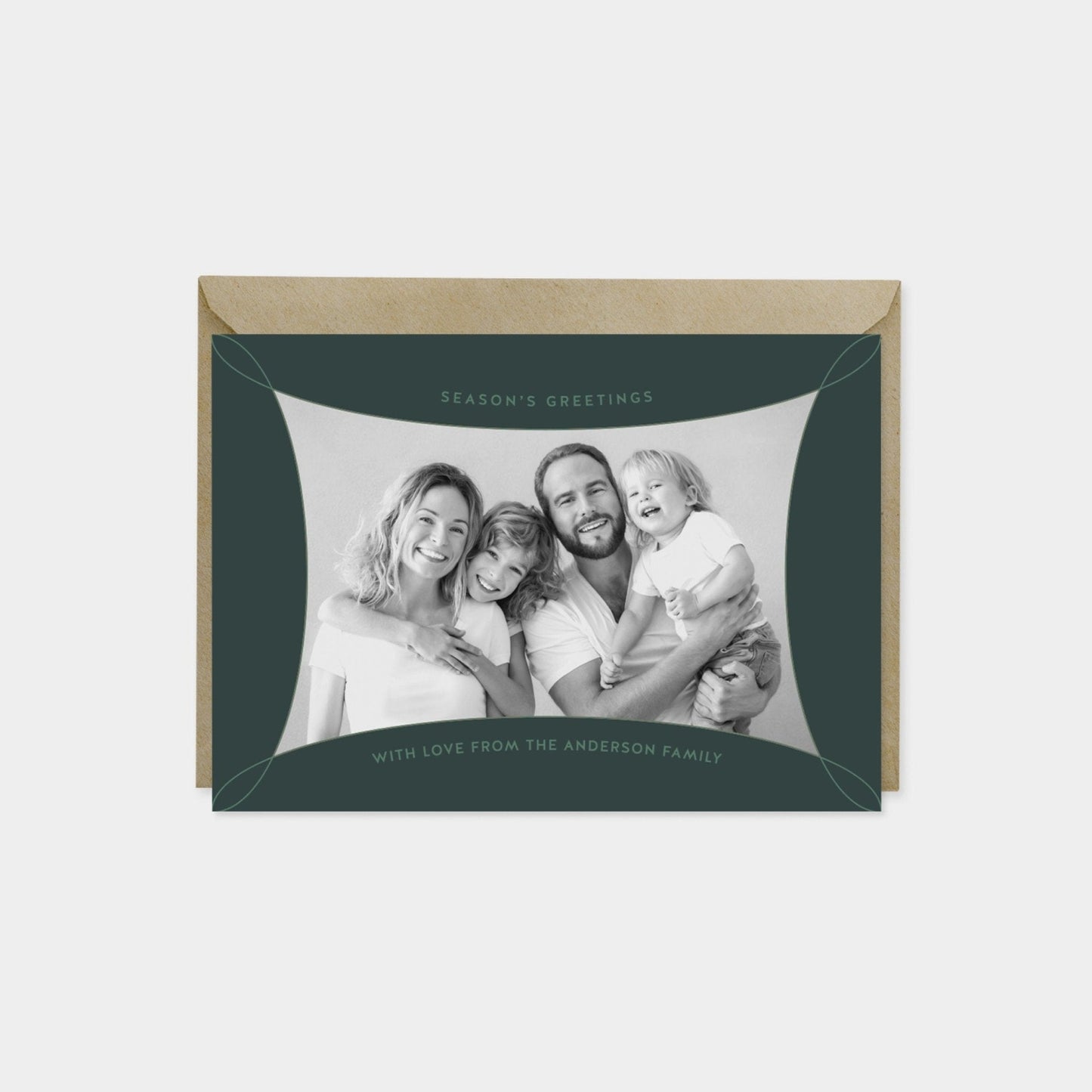 Loop Holiday Photo Card, Minimal Elegant-Greeting & Note Cards-The Design Craft