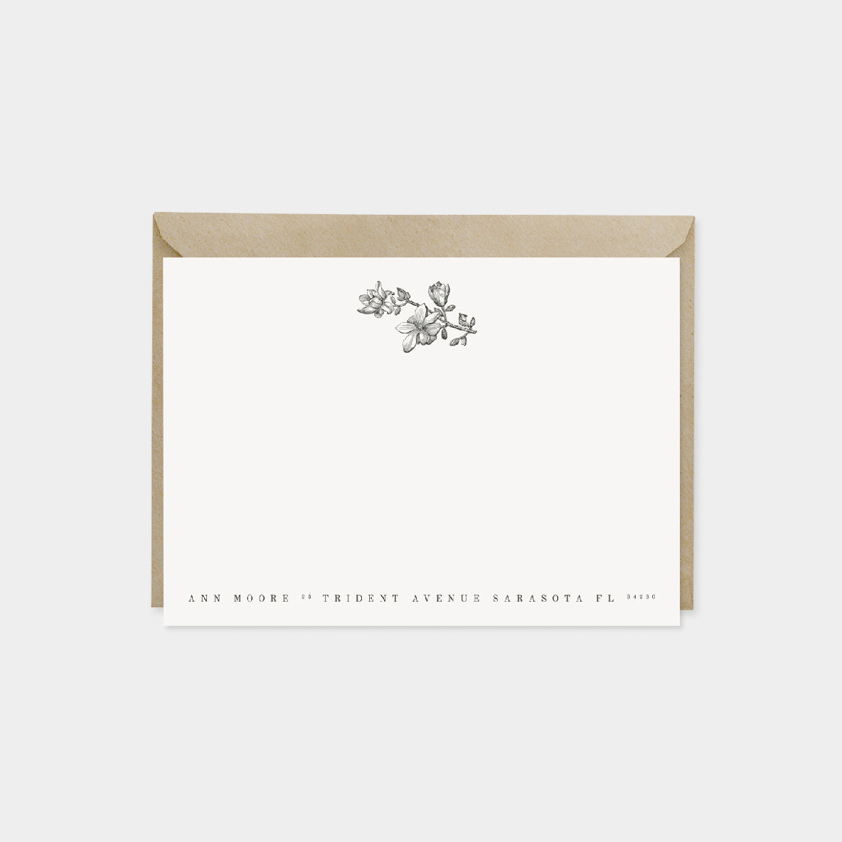 Magnolia Branch Botanical Note Cards-Greeting & Note Cards-The Design Craft