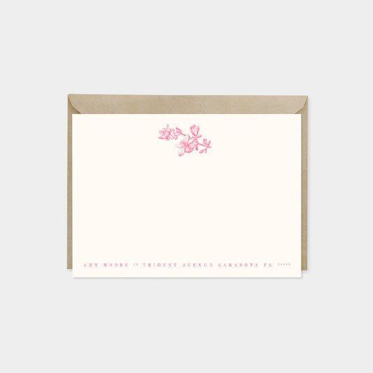 Magnolia Branch Botanical Note Cards II-Greeting & Note Cards-The Design Craft