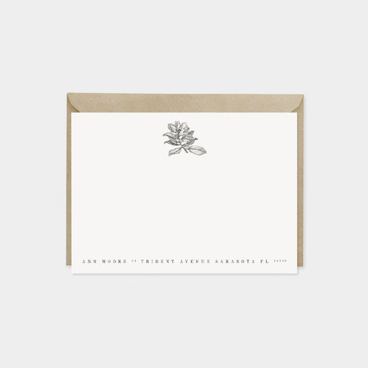 Magnolia Grandiflora Botanical Note Cards-Greeting & Note Cards-The Design Craft