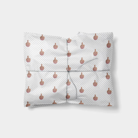 Middle Finger Emoji Gift Wrap II-Gift Wrapping-The Design Craft