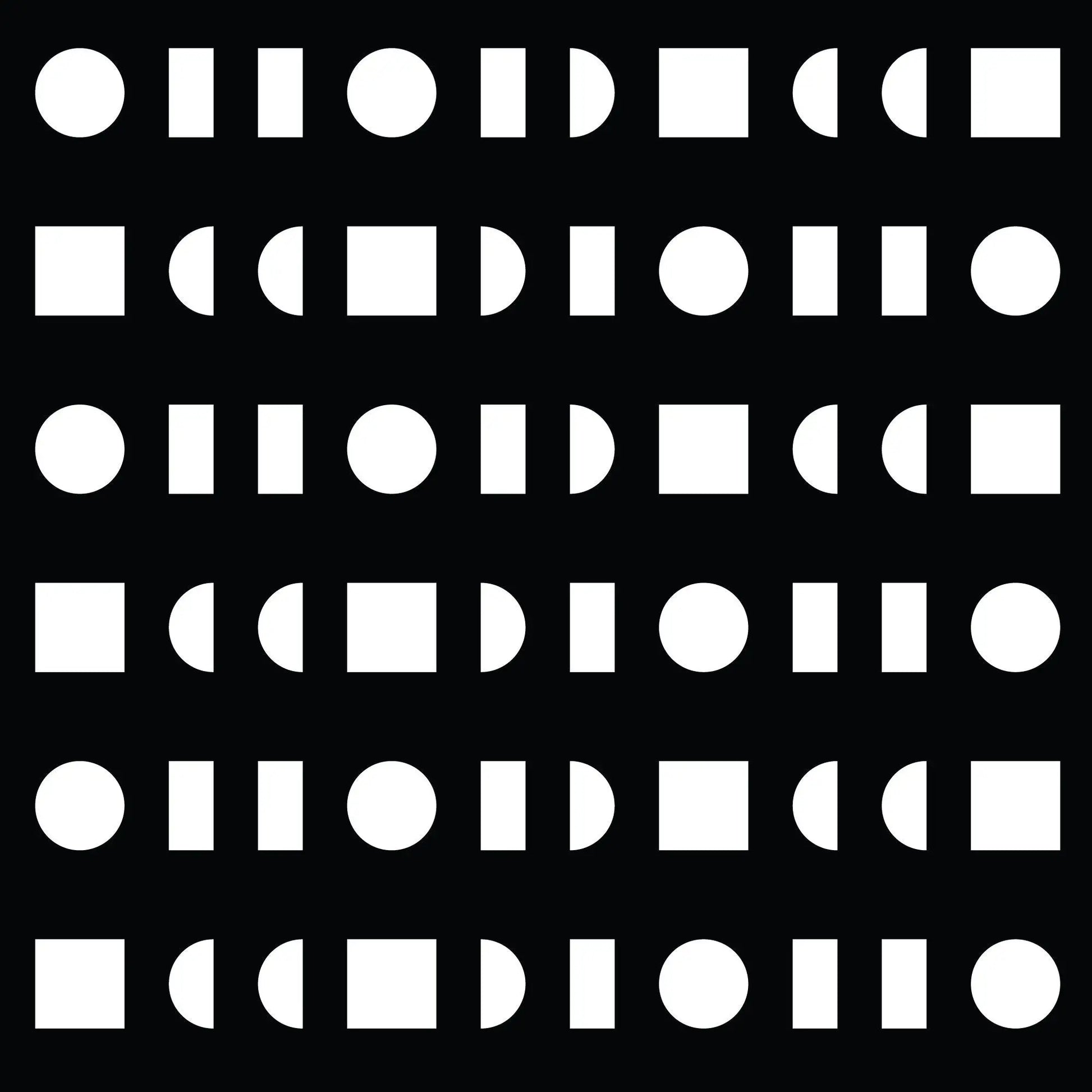 Minimal Black & White Geo Shape Gift Wrap