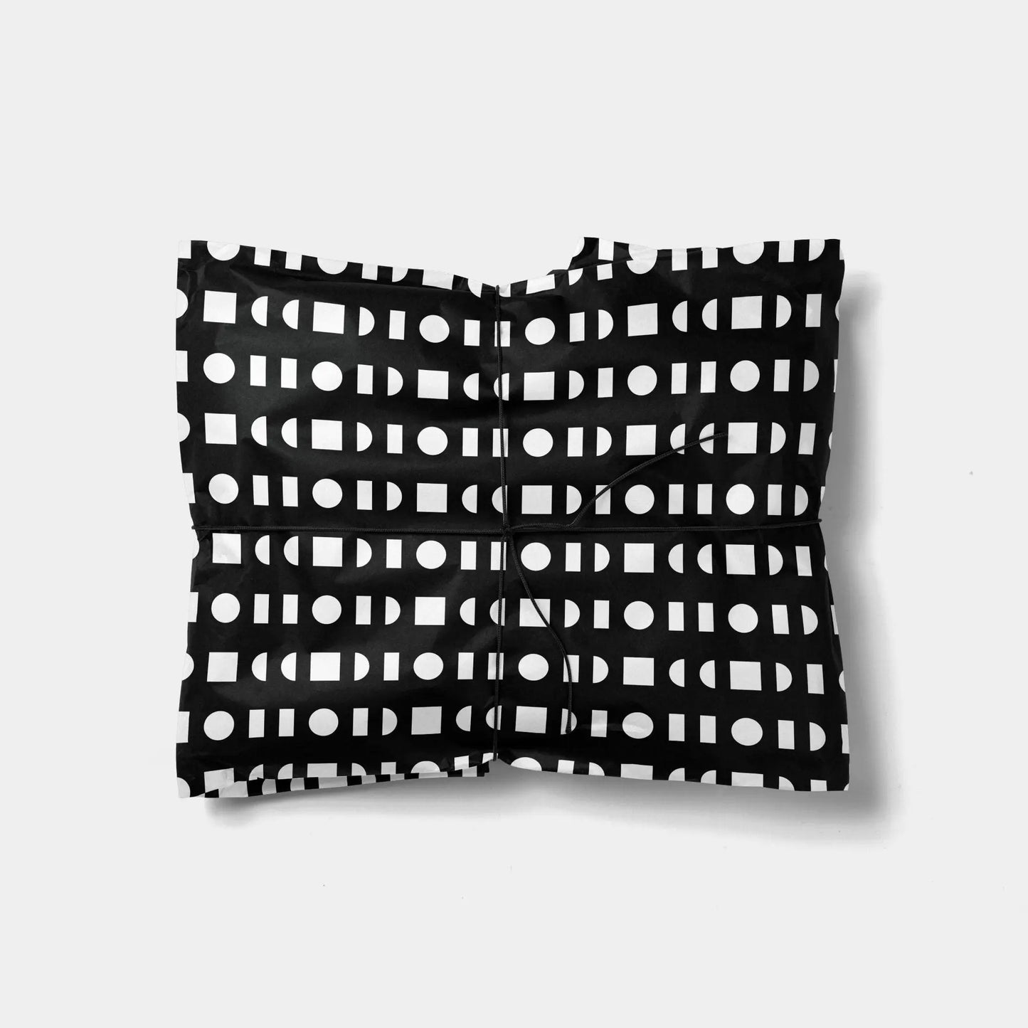 Minimal Black & White Geo Shape Gift Wrap