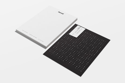 Minimal Dots Black and White Stationery-Design Template-The Design Craft