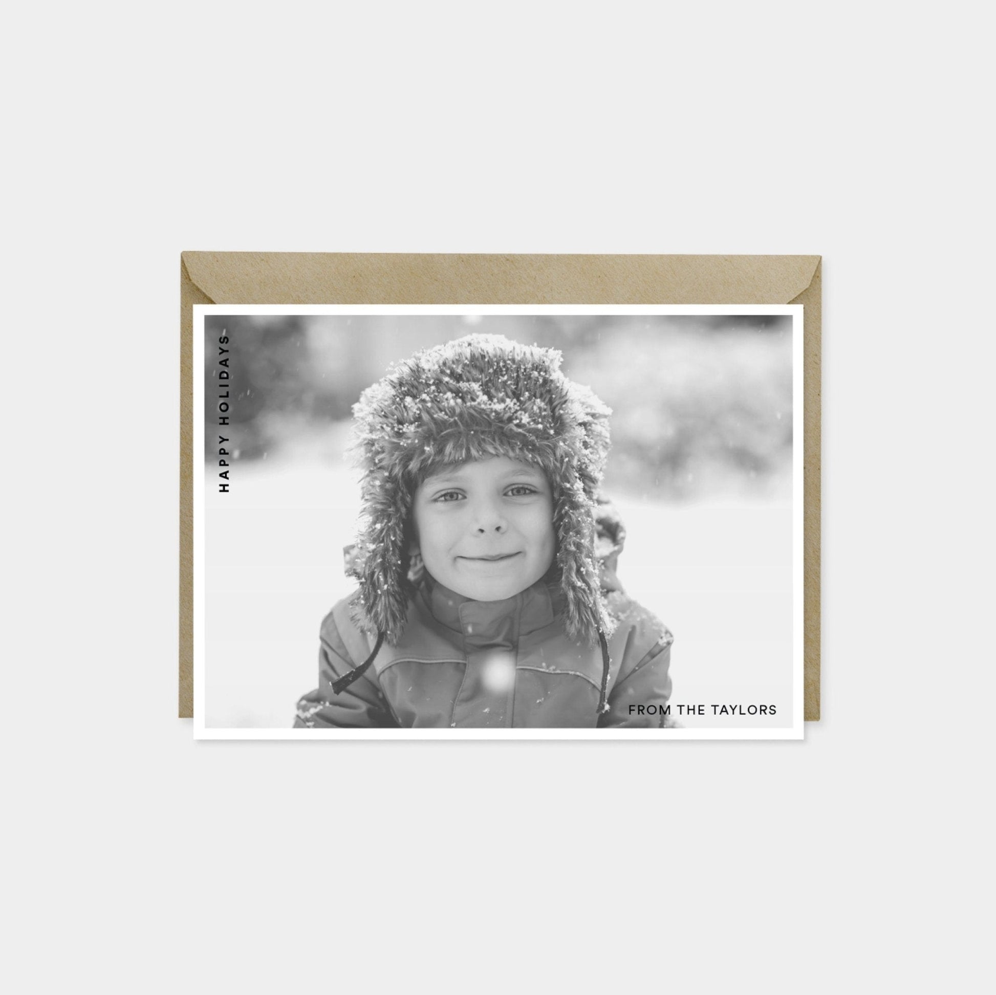 Minimal Holiday Photo Card-Greeting & Note Cards-The Design Craft