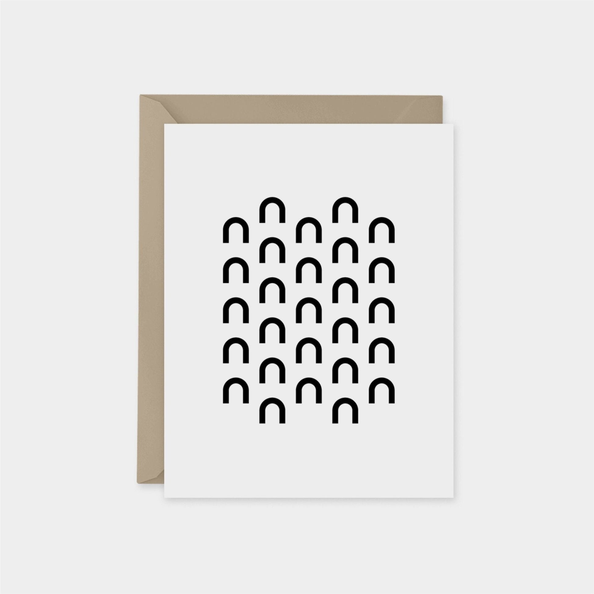 Minimal Modern Black and White Arch Card-Greeting & Note Cards-The Design Craft