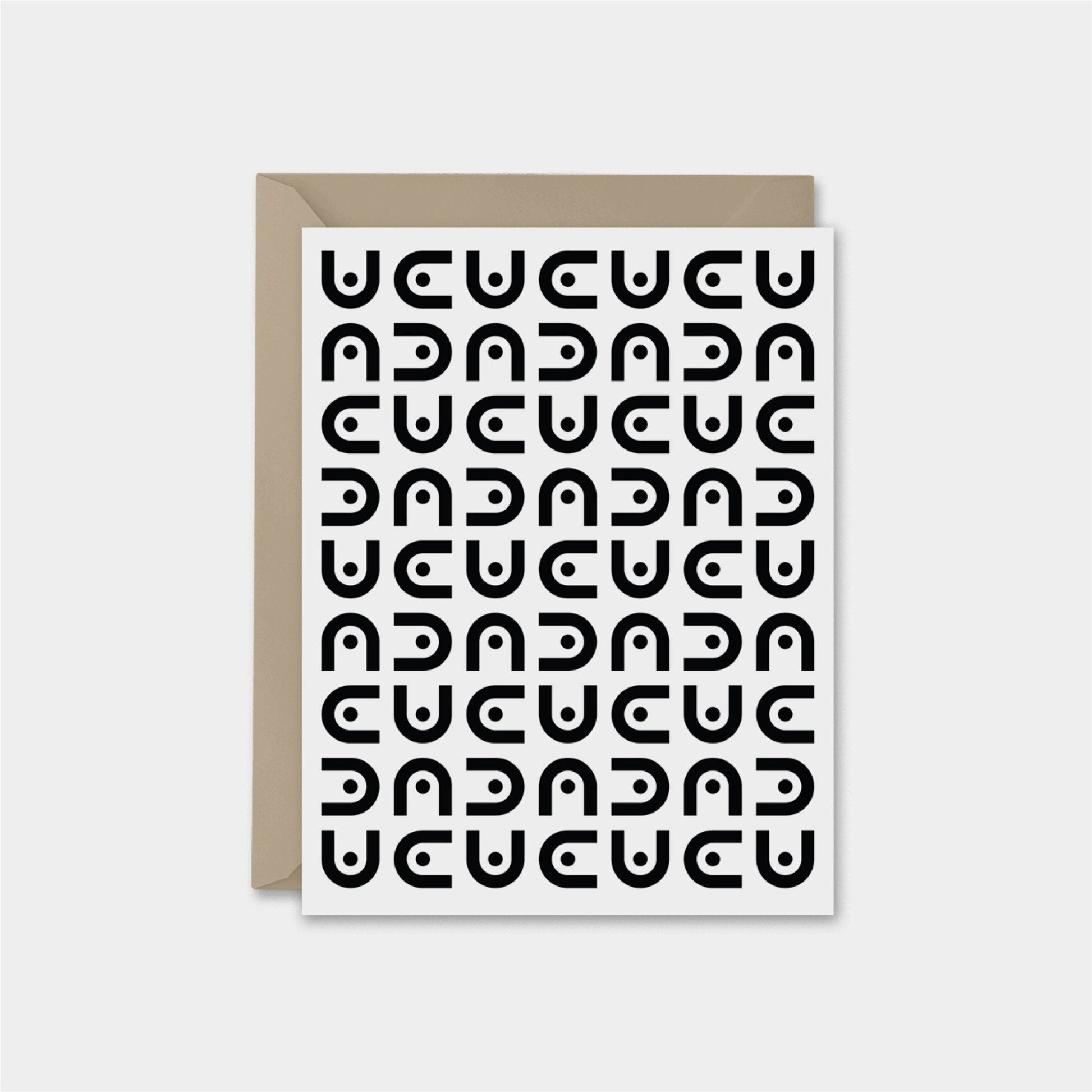 Minimal Modern Black and White Card VIII-Greeting & Note Cards-The Design Craft