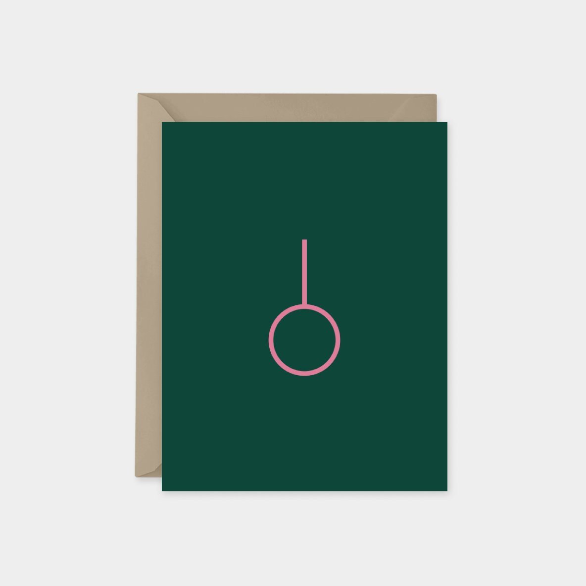 Minimal Modern Ornament Holiday Card-Greeting & Note Cards-The Design Craft