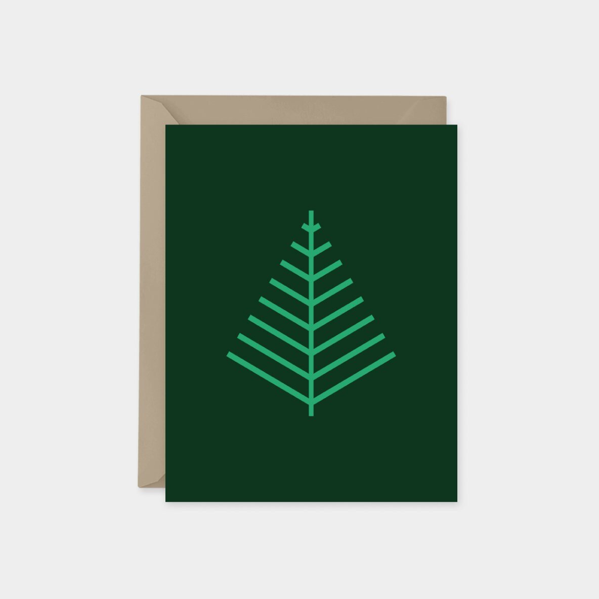 Minimal Modern Tree Holiday Card-Greeting & Note Cards-The Design Craft