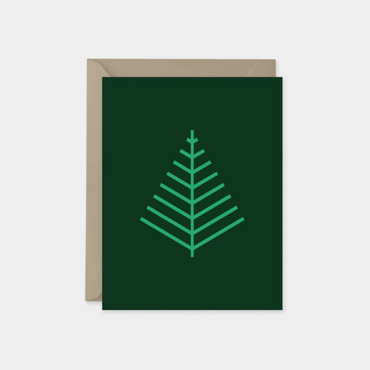 Minimal Modern Tree Holiday Card-Greeting & Note Cards-The Design Craft