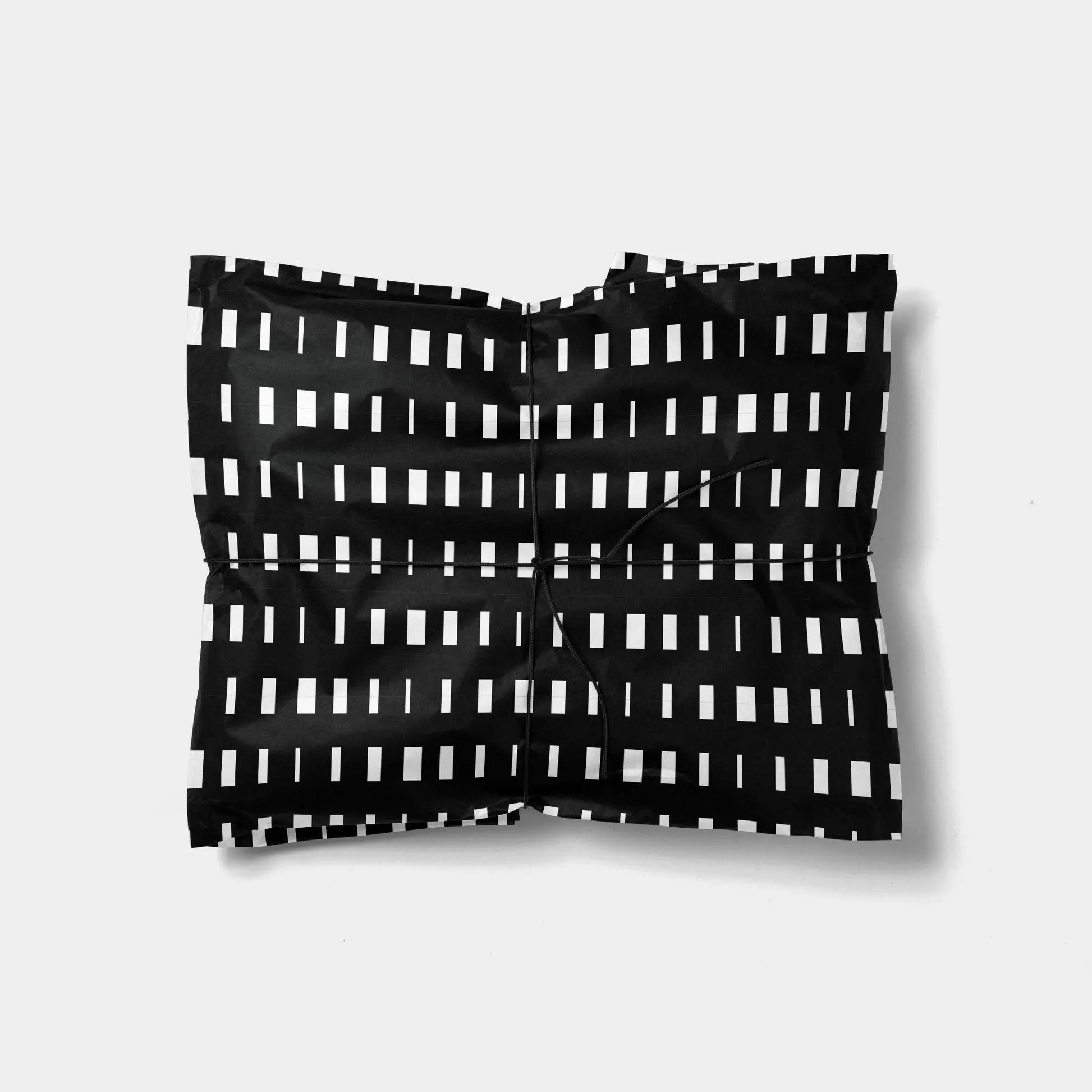 Minimal Op Dash Black & White Gift Wrap