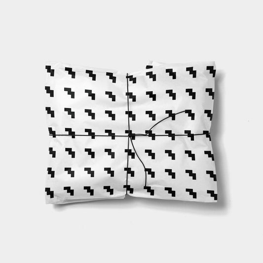 Minimal Shapes Black and White Gift Wrap-Gift Wrapping-The Design Craft