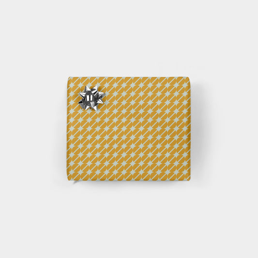 Minimal Yellow Geometric Holiday Gift-Gift Wrapping-The Design Craft