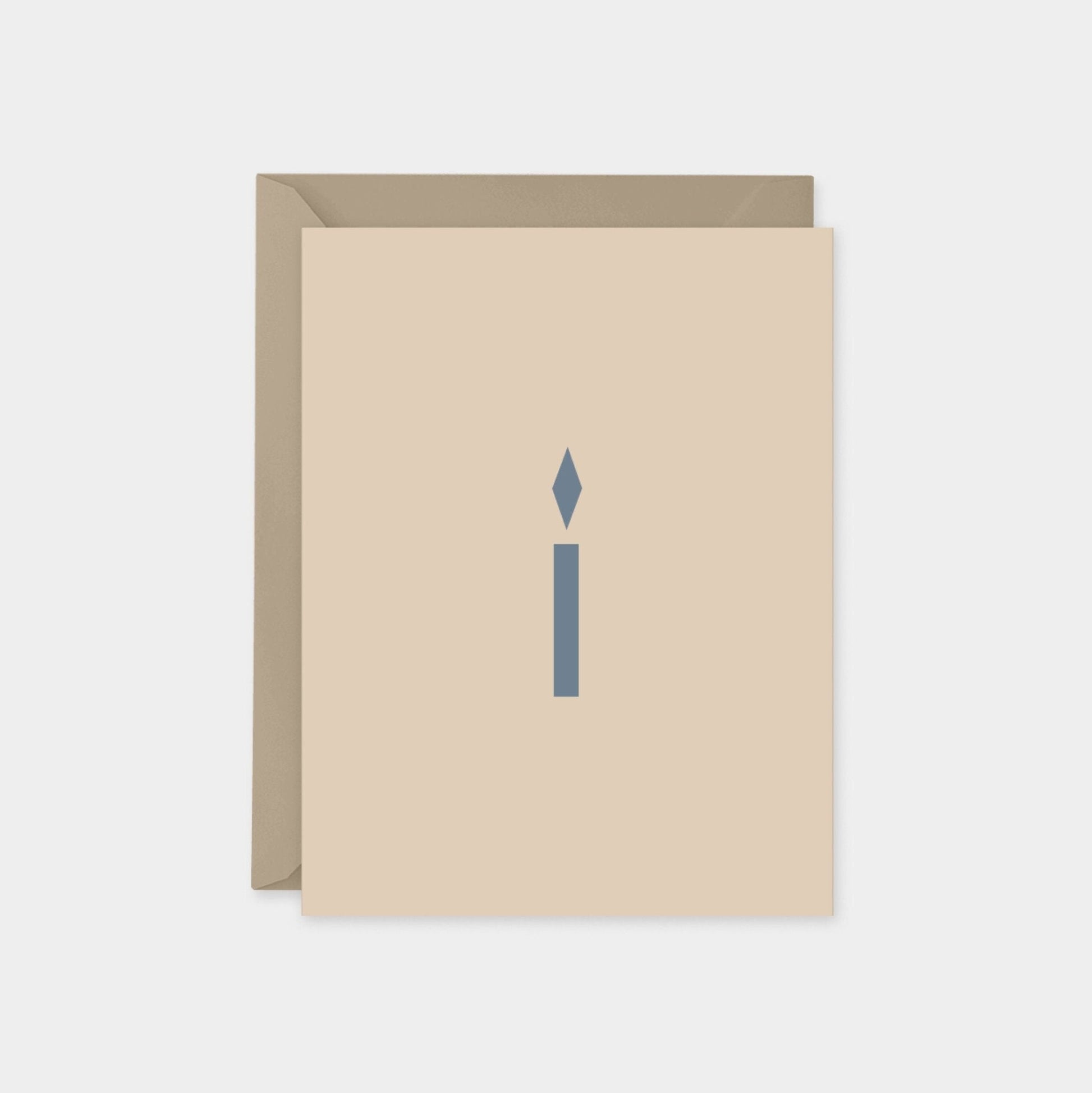 Minimalist Holiday Hanukkah Card, Candle-Greeting & Note Cards-The Design Craft