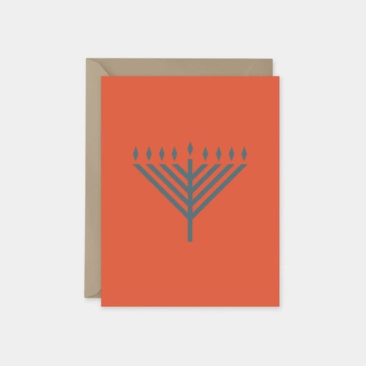 Minimalist Menorah Holiday Hanukkah Card