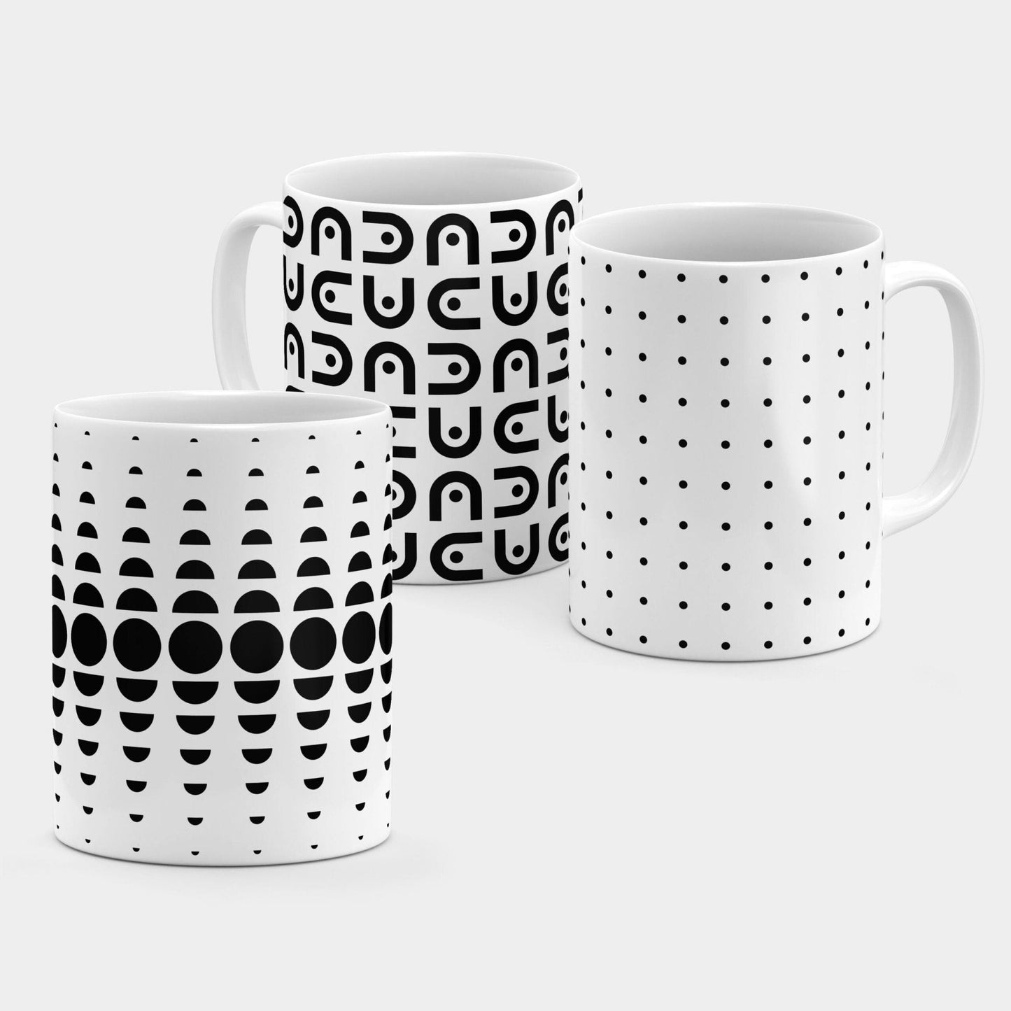 Mnml Moon Phase Pattern 11 Oz Mug-The Design Craft