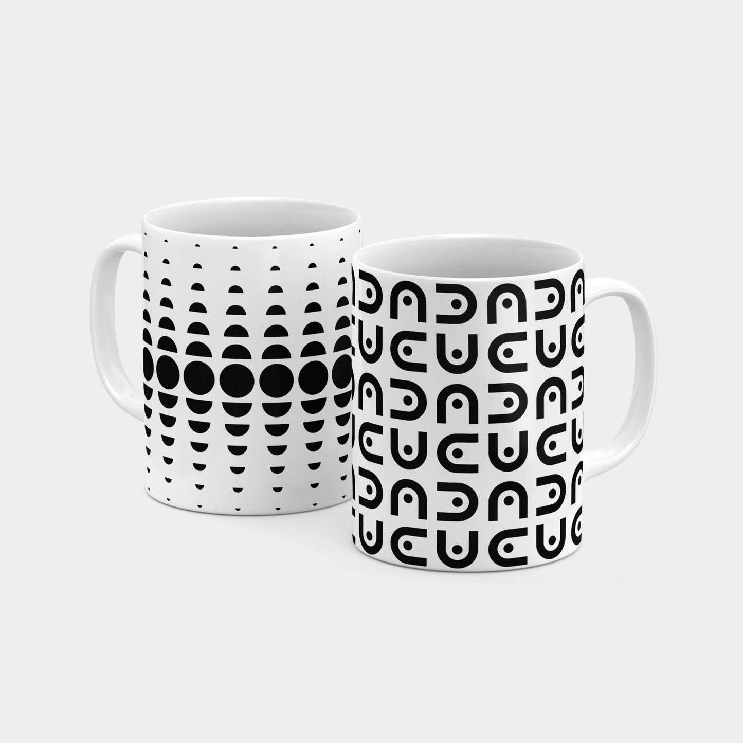 Mnml Moon Phase Pattern 11 Oz Mug-The Design Craft