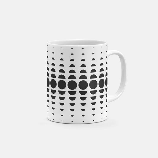 Mnml Moon Phase Pattern 11 Oz Mug-The Design Craft