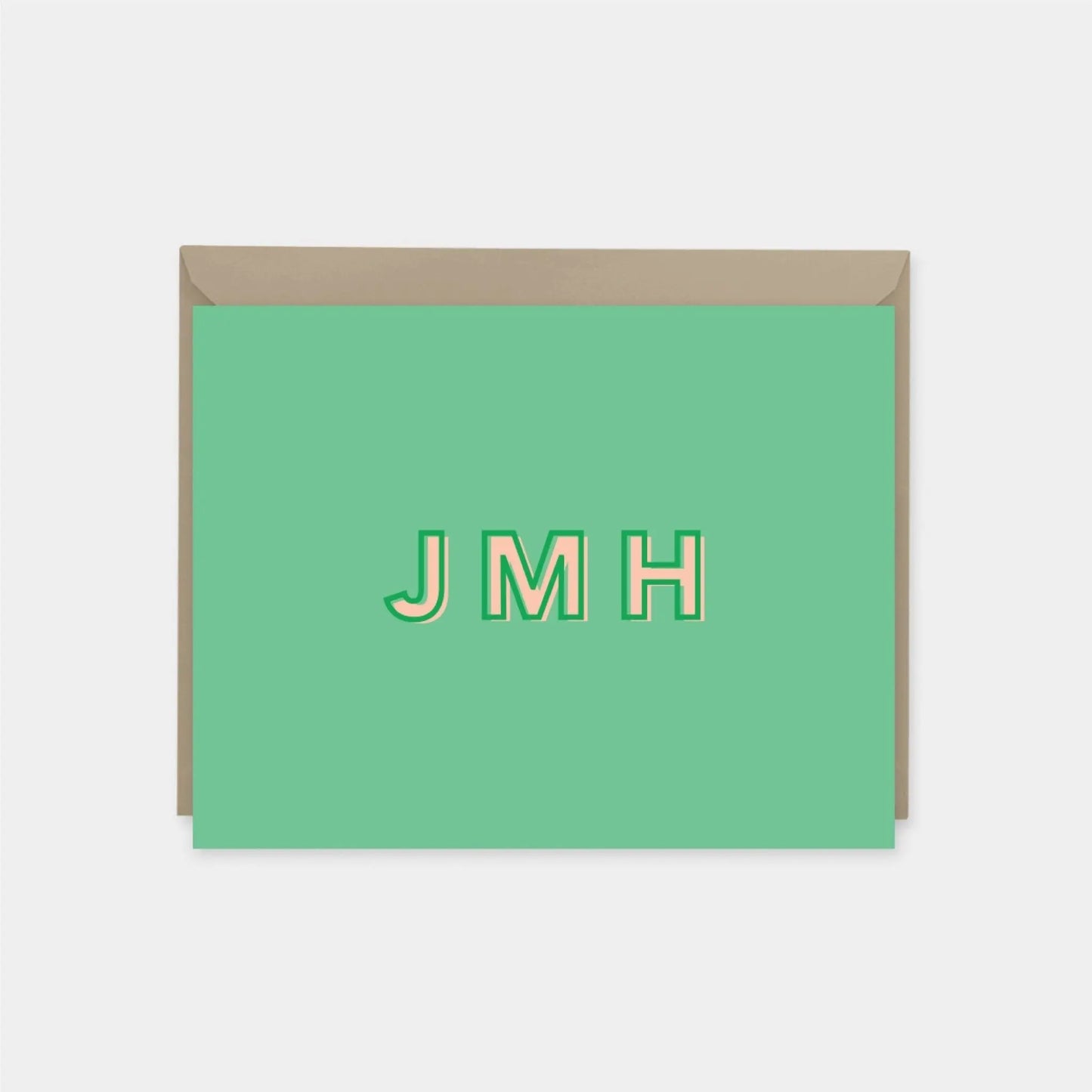 Modern Bright Monogram Note Cards