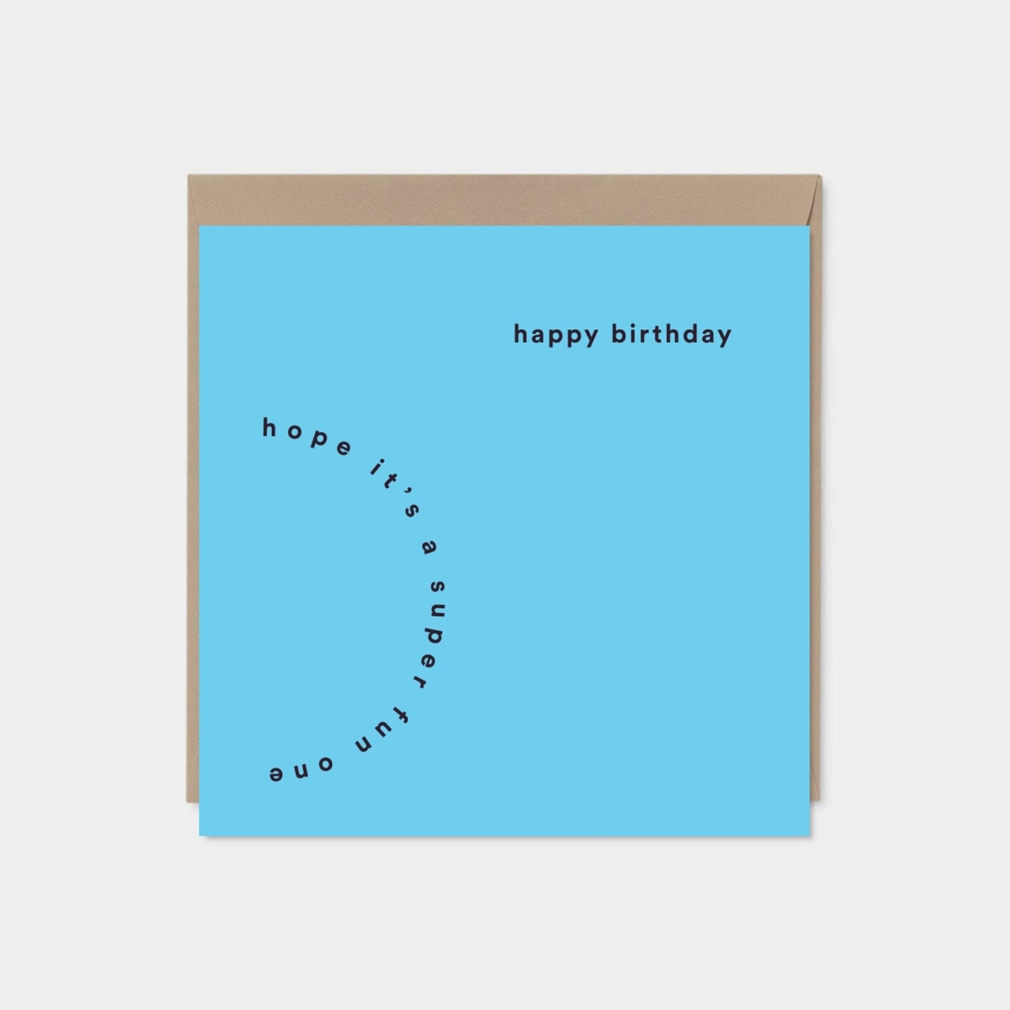 Modern Happy Birthday Card, Typographic-Greeting & Note Cards-The Design Craft