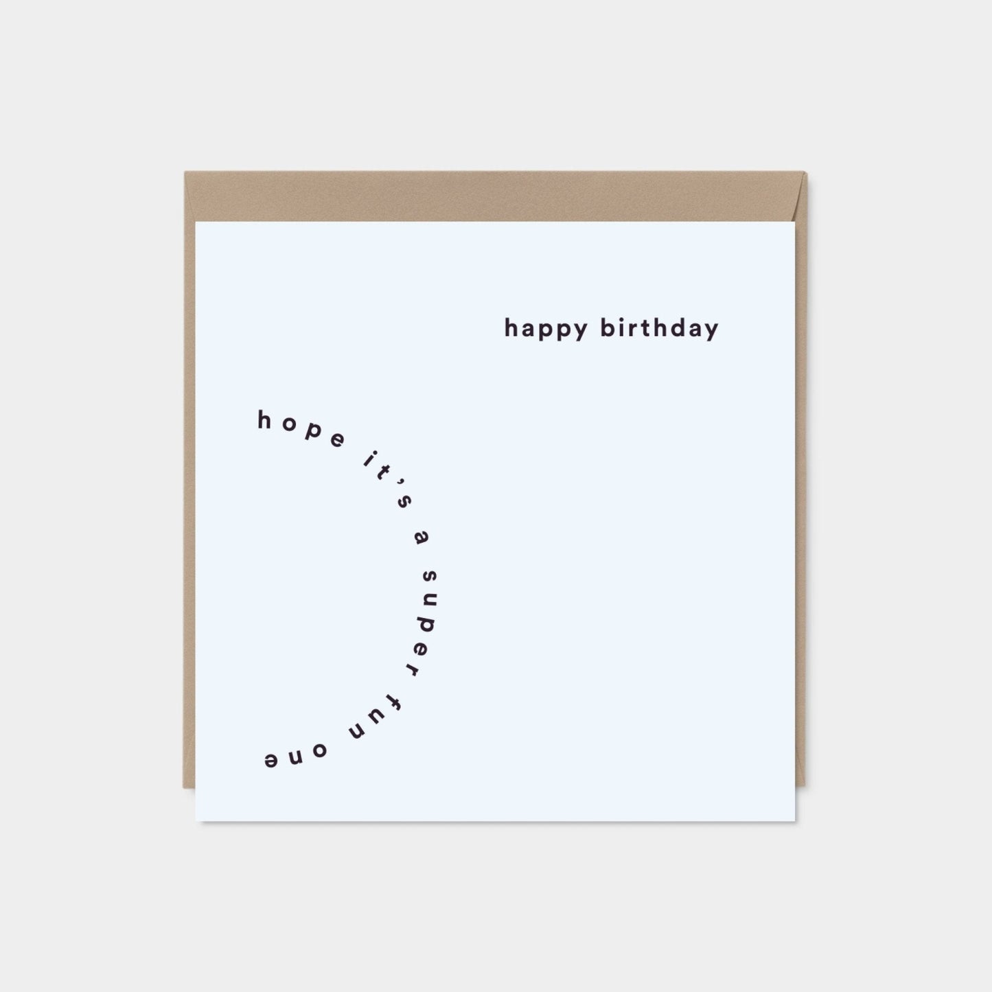 Modern Happy Birthday Card, Typographic-Greeting & Note Cards-The Design Craft