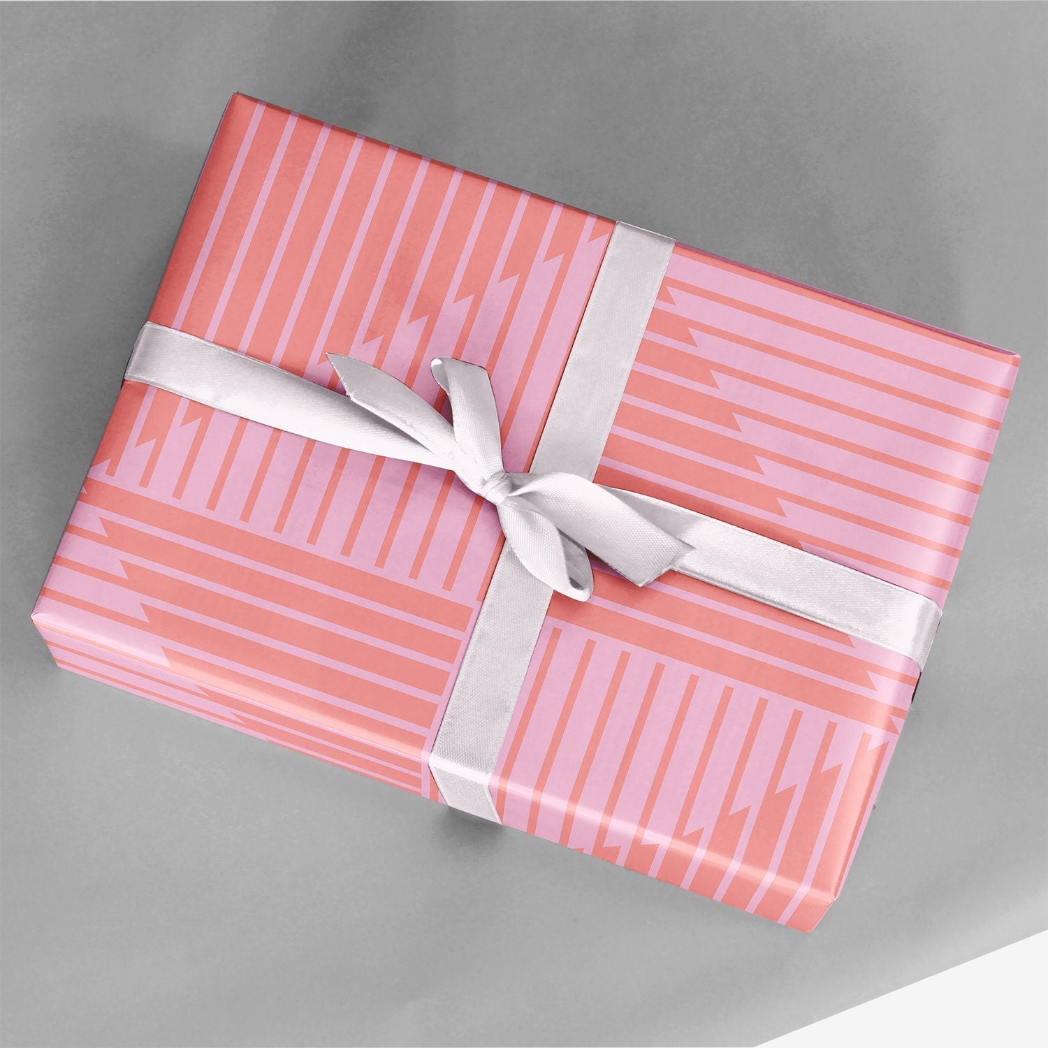 Modern Stripe Geo Gift Wrap-Gift Wrapping-The Design Craft