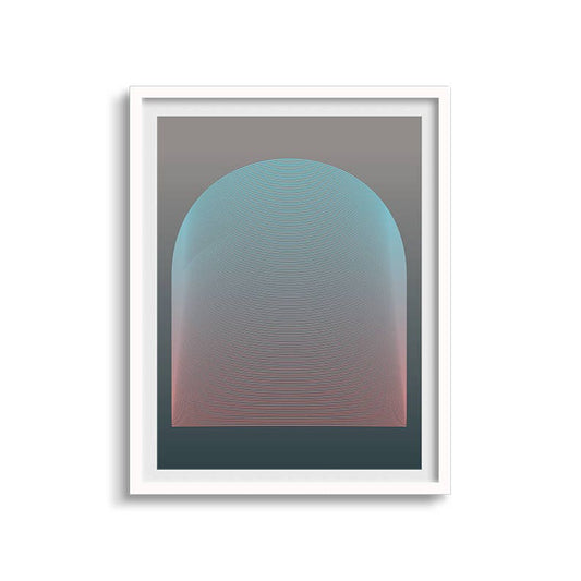 Moiré Zen Arc Up Fine Art Print, Op Art-Art Prints-The Design Craft