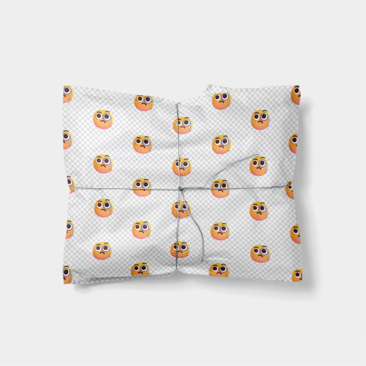 Monocle Face Emoji Gift Wrap-Gift Wrapping-The Design Craft