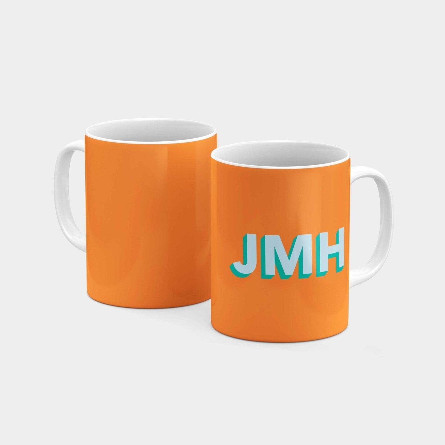 Monogram 3D Initials 11oz Mug-The Design Craft