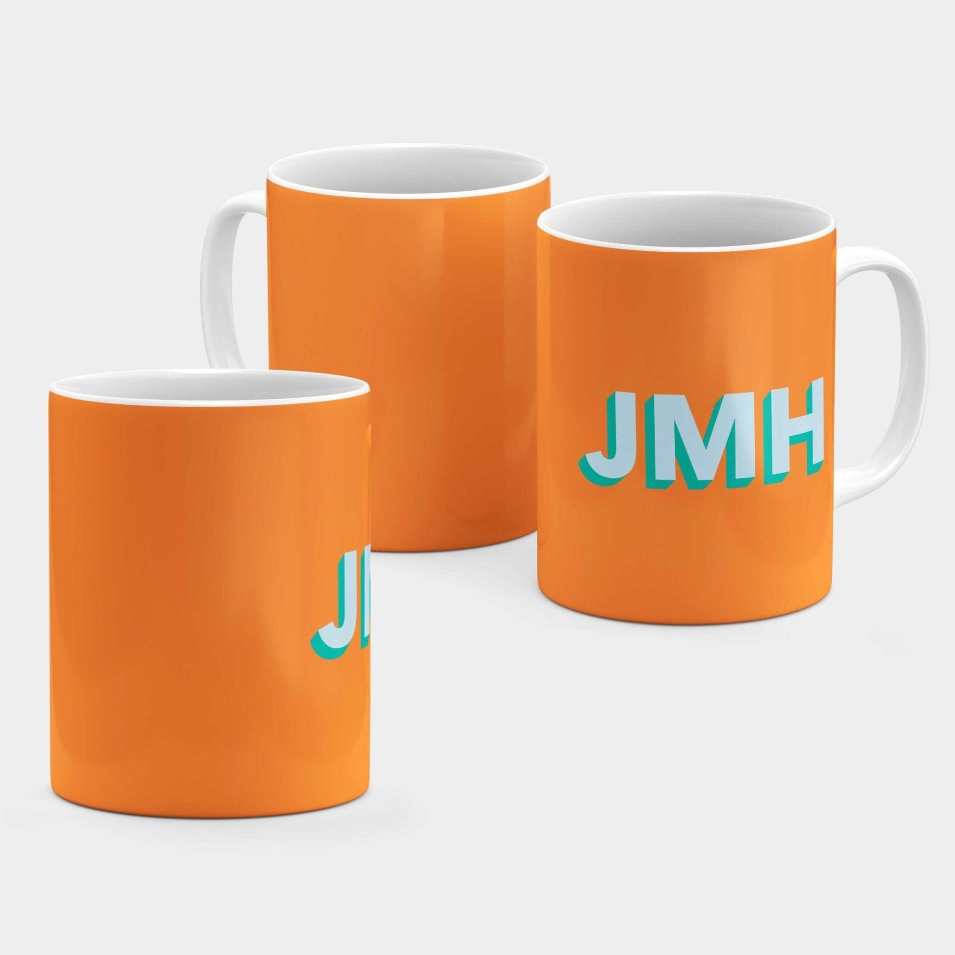 Monogram 3D Initials 11oz Mug-The Design Craft