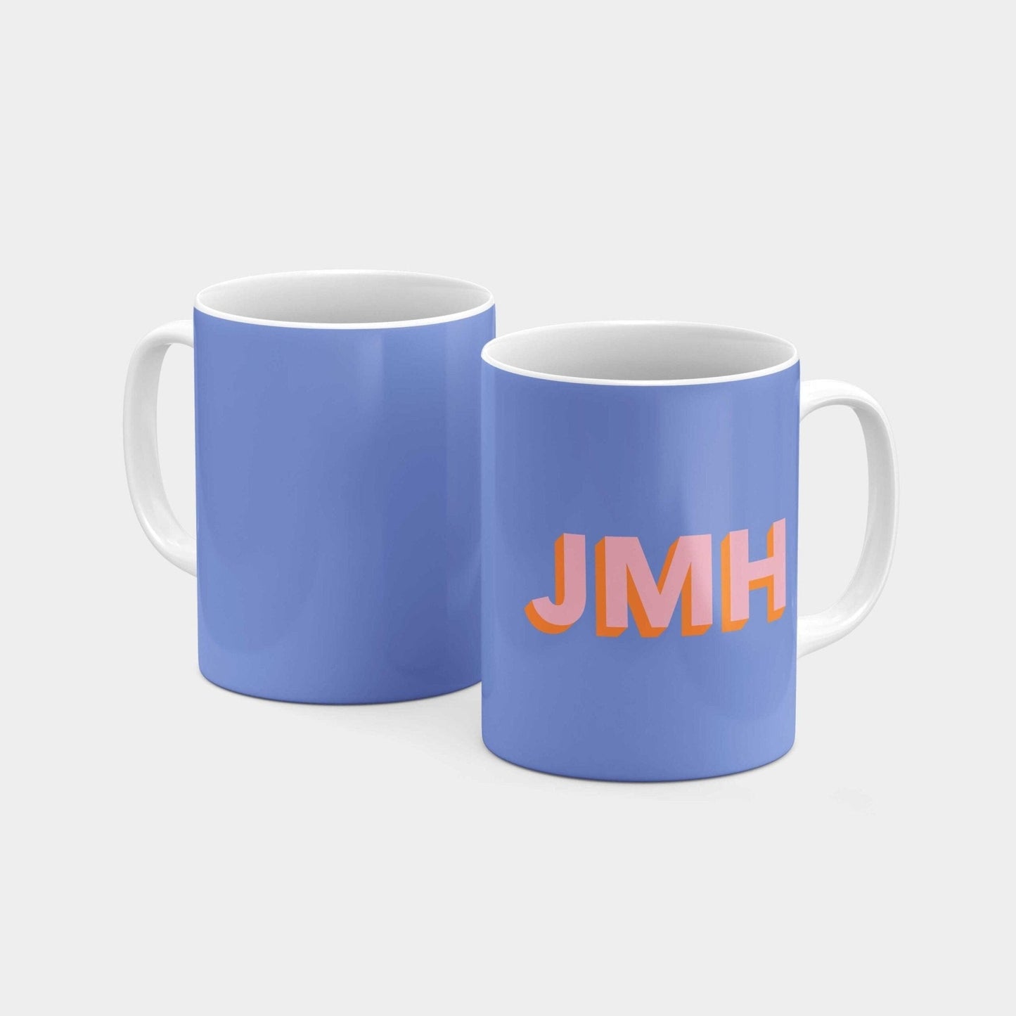 Monogram 3D Initials 11oz Mug II-The Design Craft