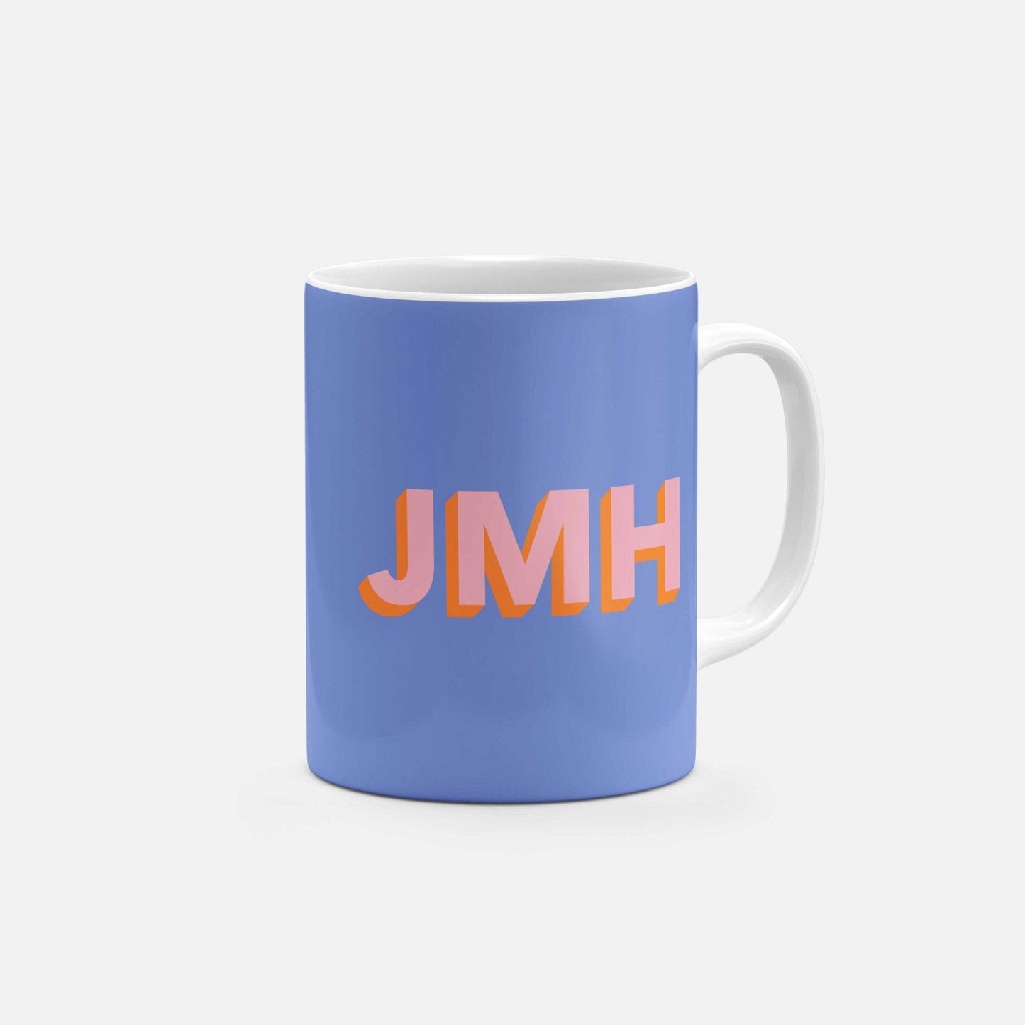 Monogram 3D Initials 11oz Mug II-The Design Craft