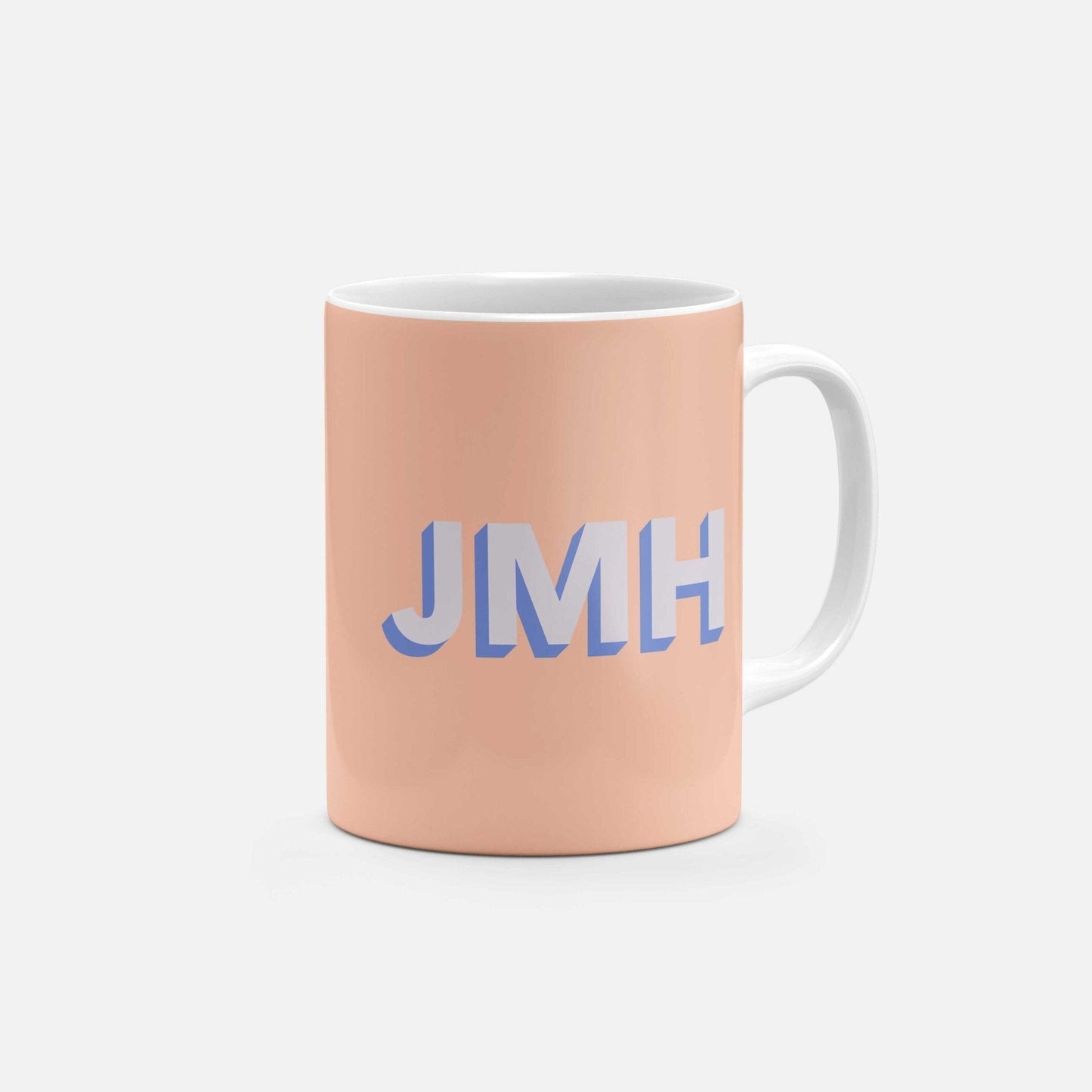 Monogram 3D Initials 11oz Mug III-The Design Craft