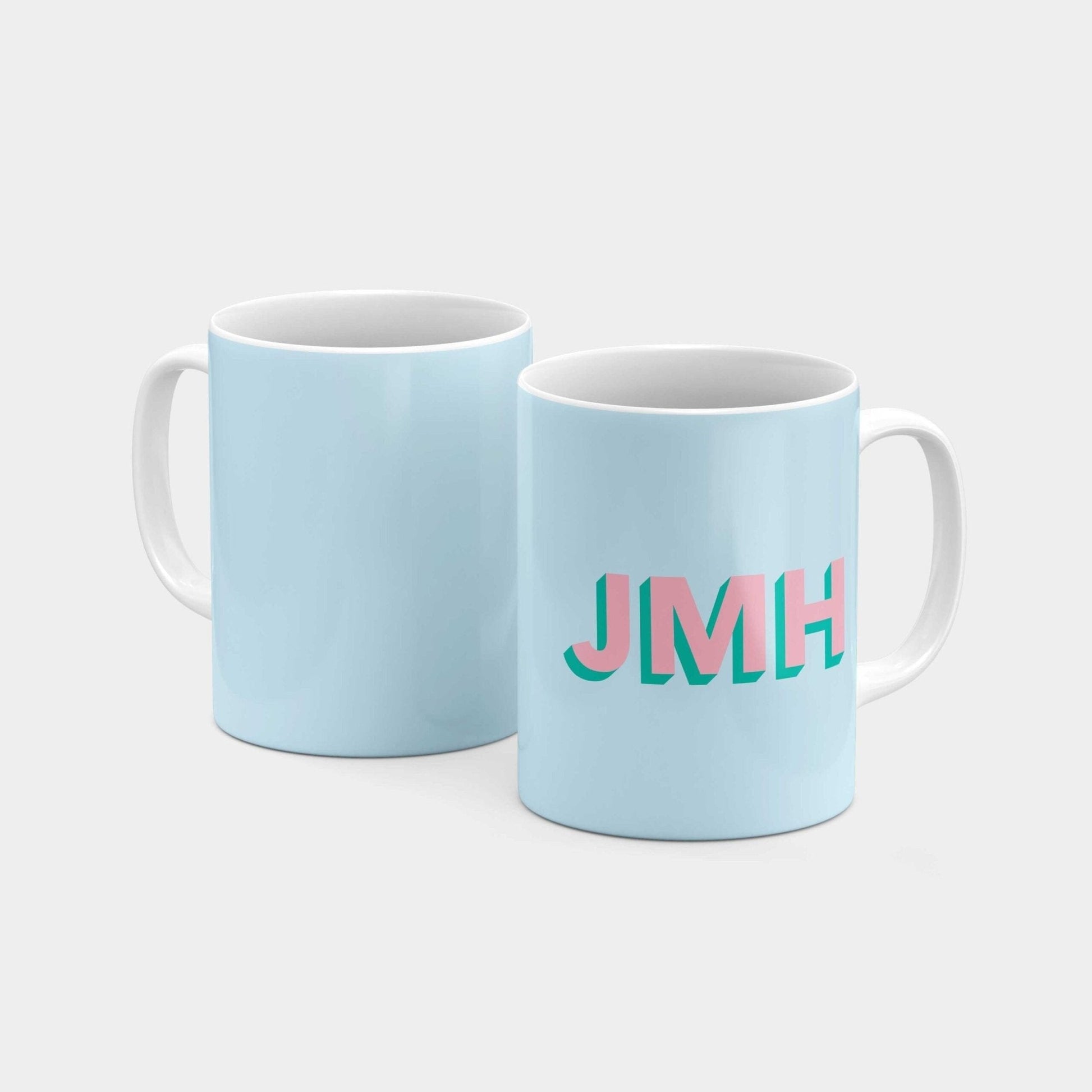 Monogram 3D Initials 11oz Mug V-The Design Craft