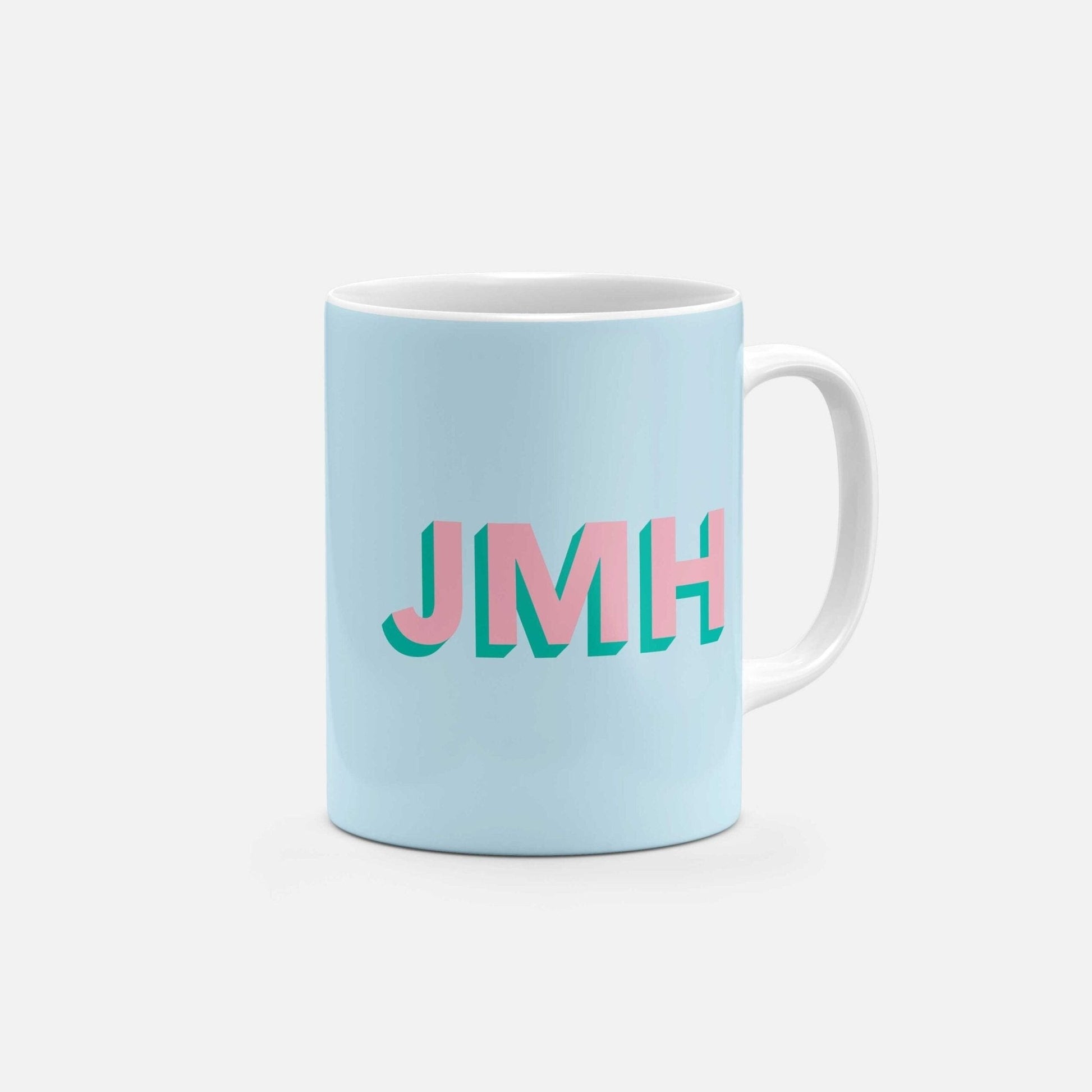 Monogram 3D Initials 11oz Mug V-The Design Craft