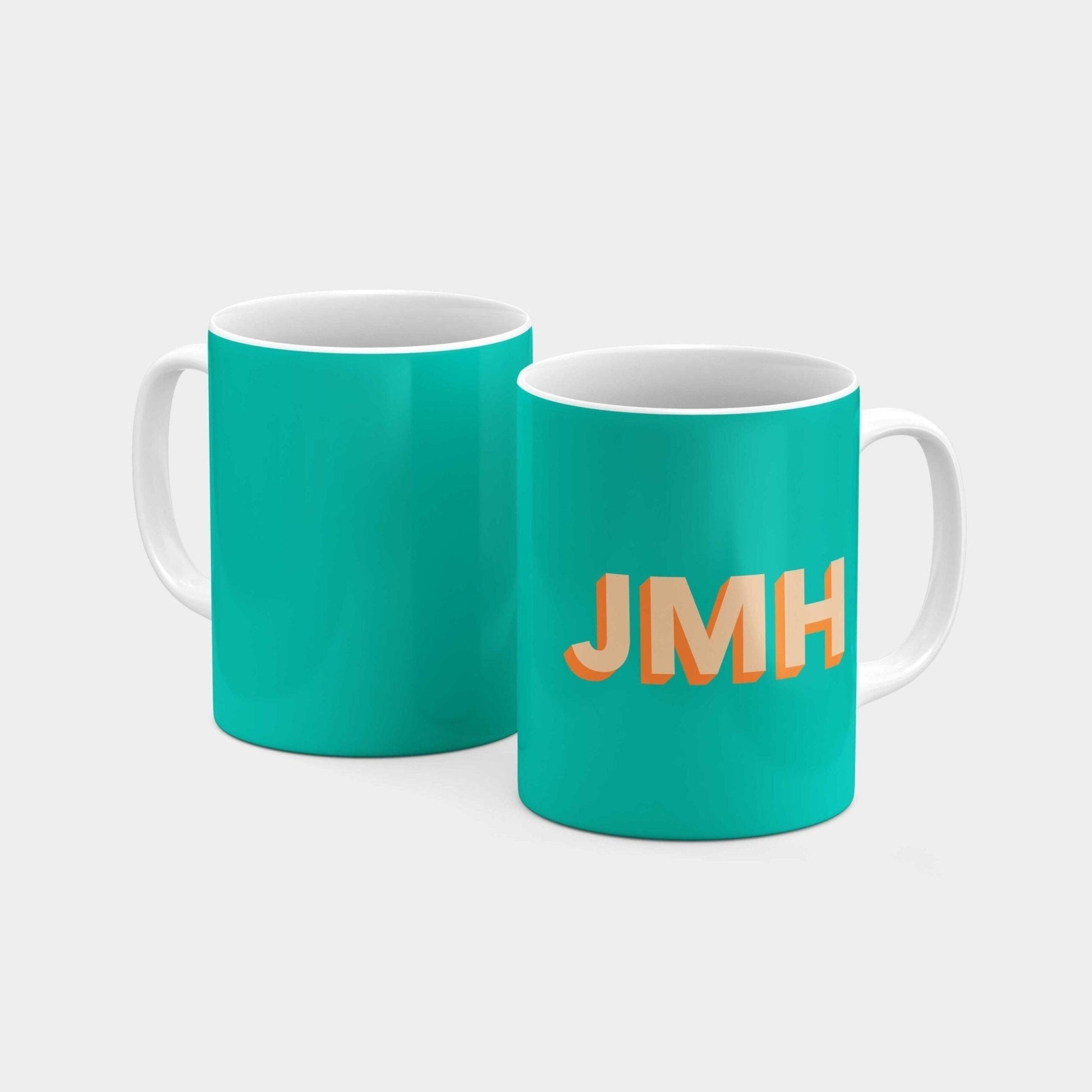 Monogram 3D Initials 11oz Mug VII-The Design Craft