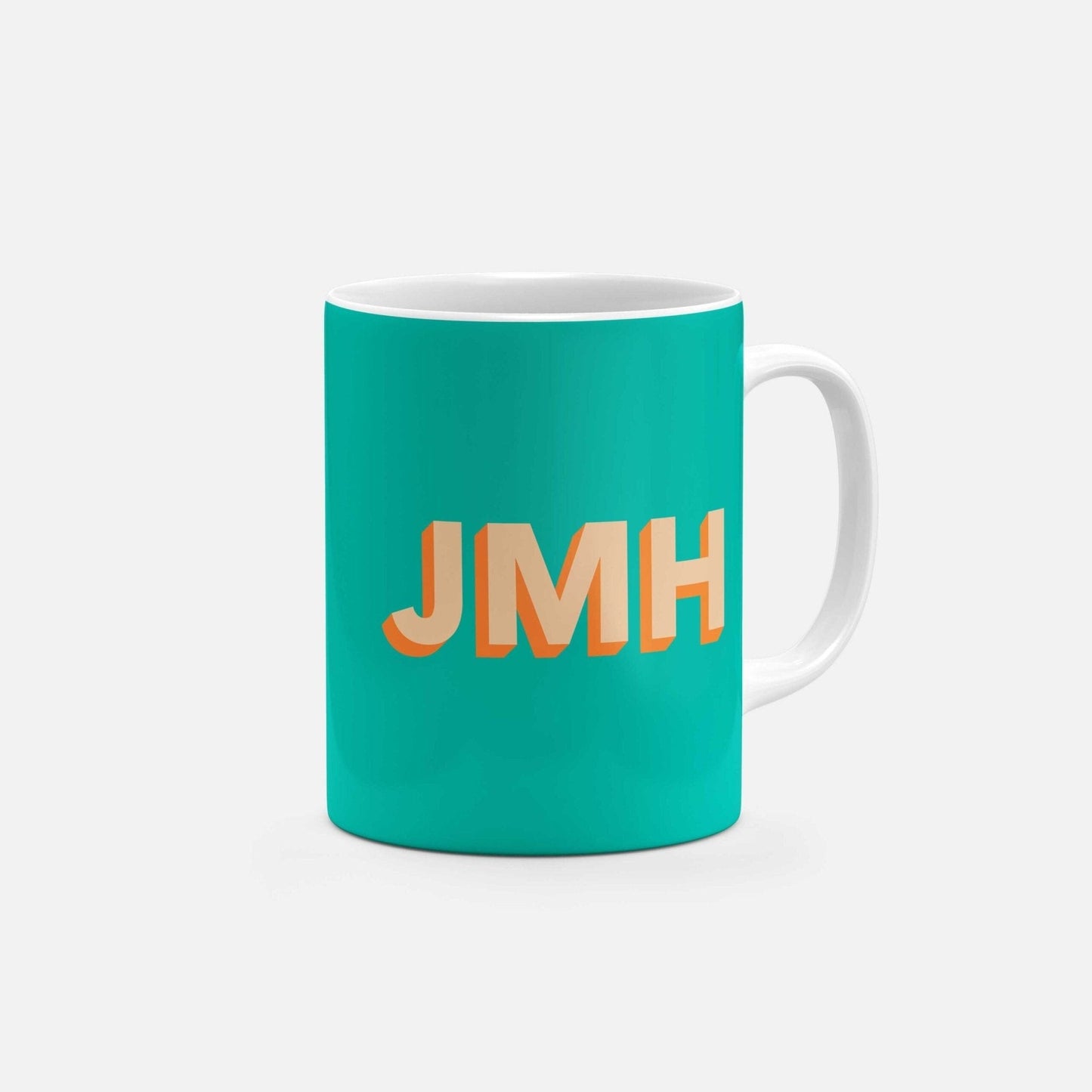 Monogram 3D Initials 11oz Mug VII-The Design Craft