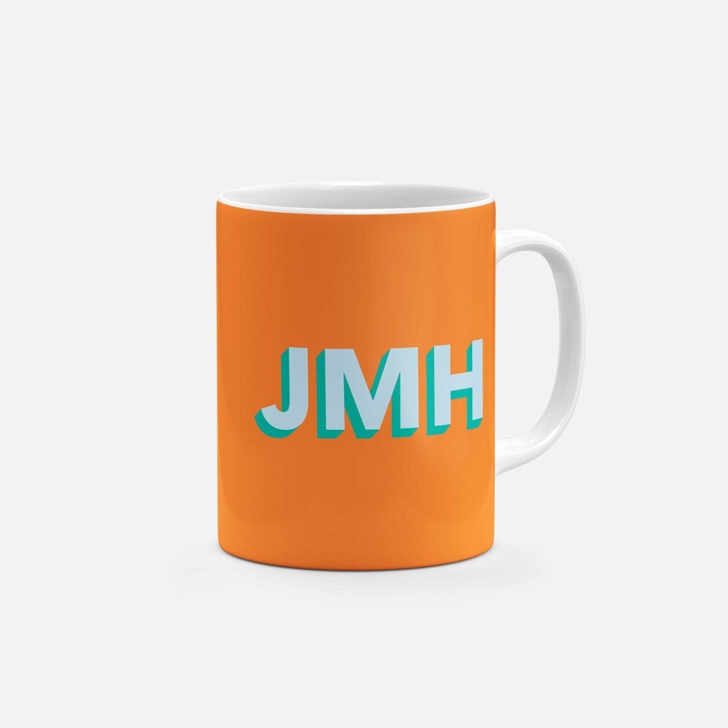 Monogram 3D Initials 11oz Mug-The Design Craft