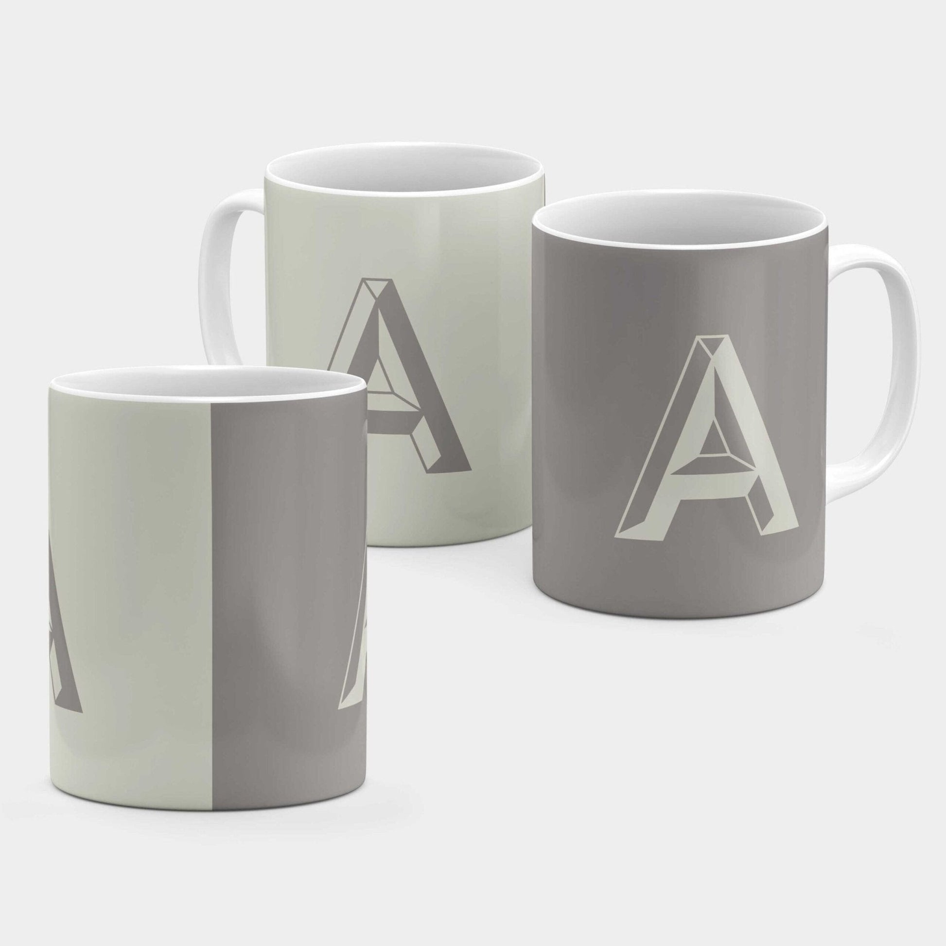 Monogram Letter 11oz Mug II-The Design Craft