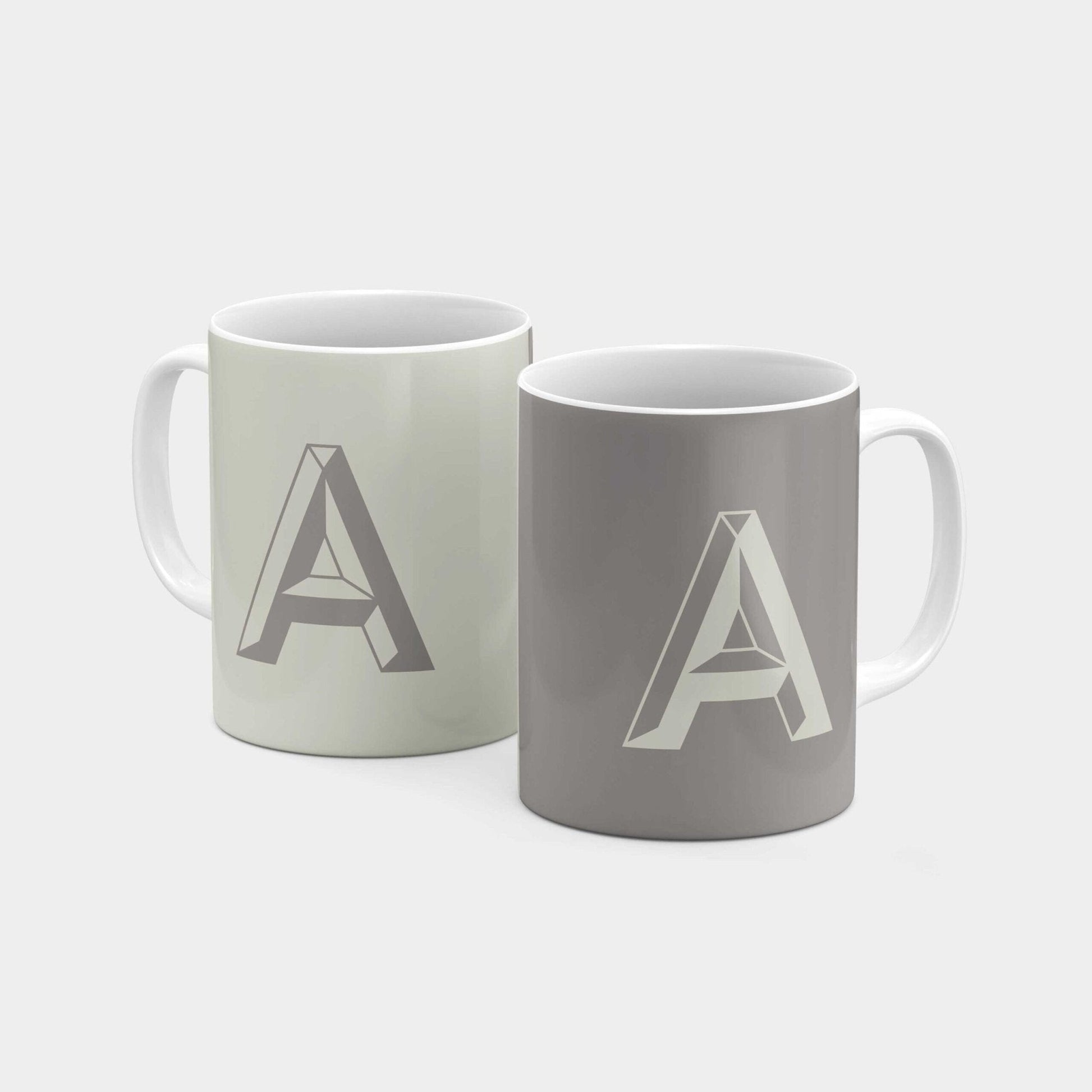 Monogram Letter 11oz Mug II-The Design Craft