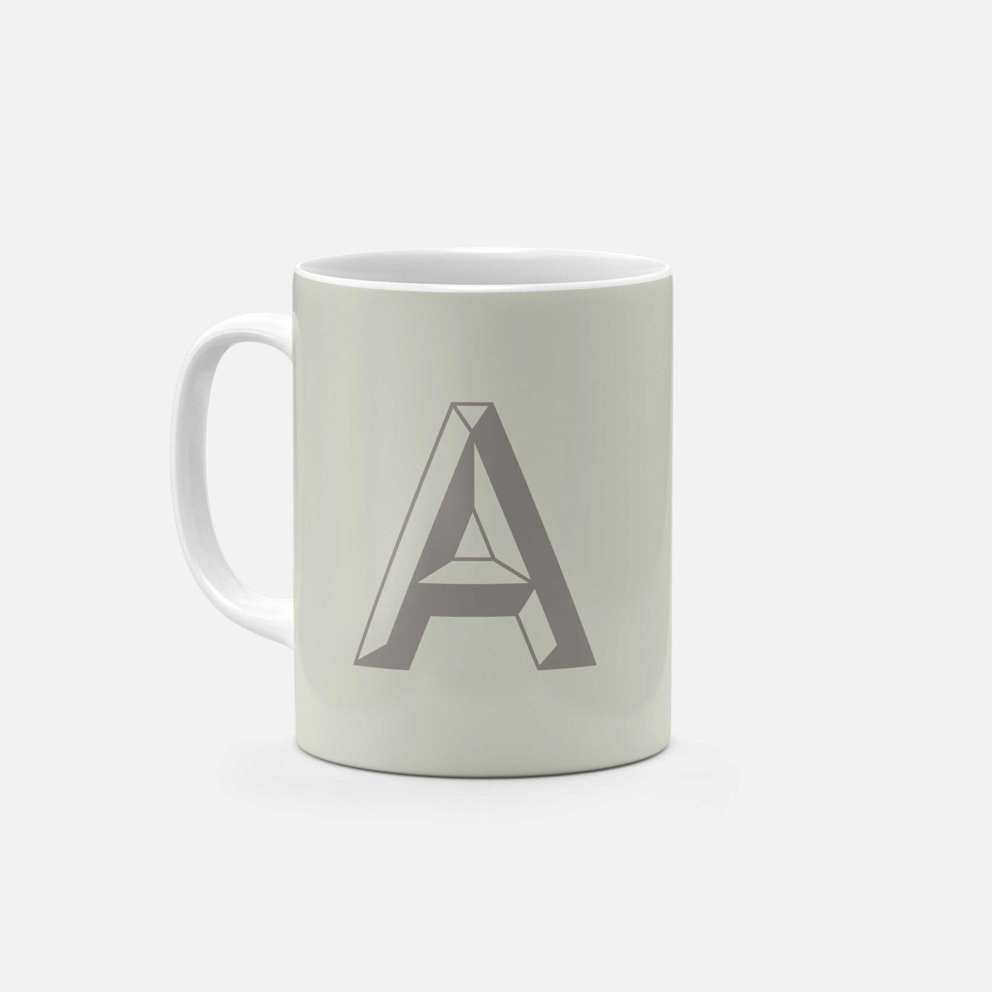 Monogram Letter 11oz Mug II-The Design Craft